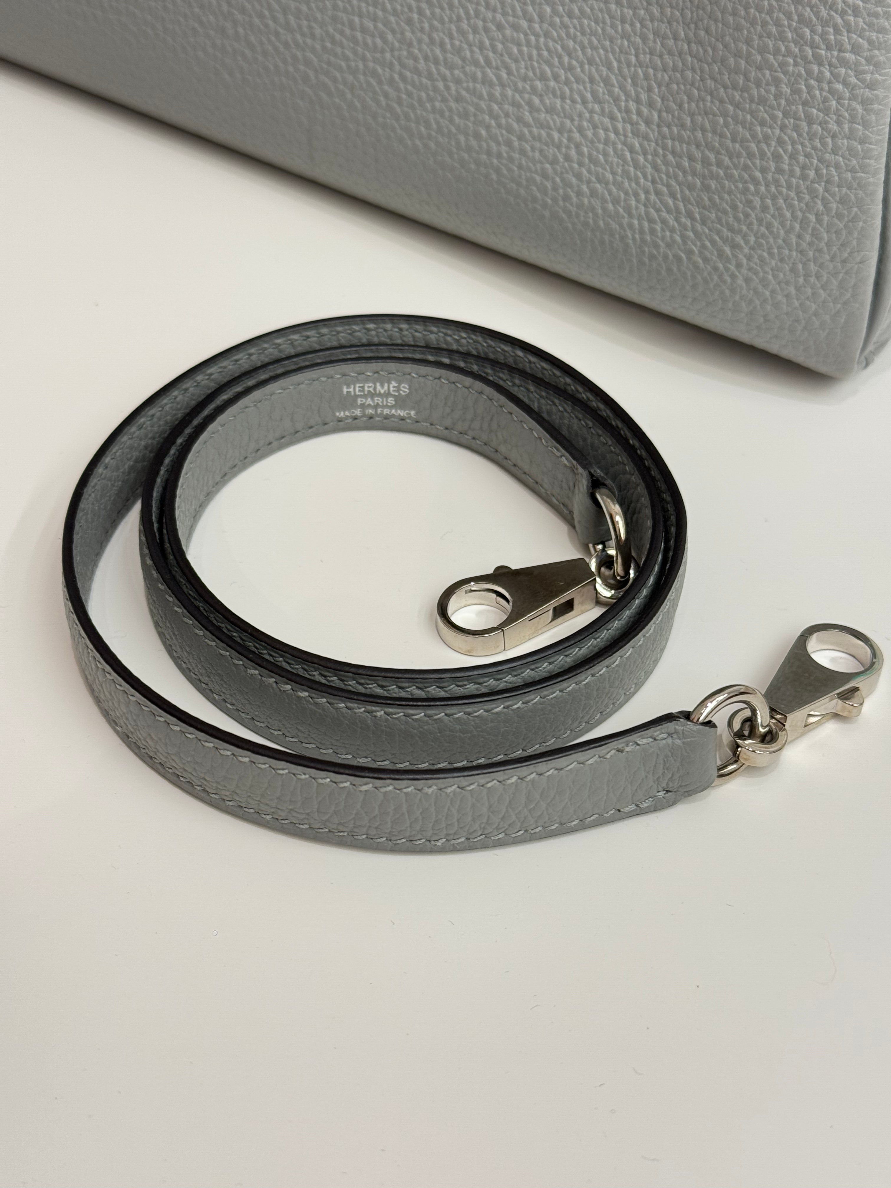 Hermes Kelly 35 Togo Gris Mouette STAMP X