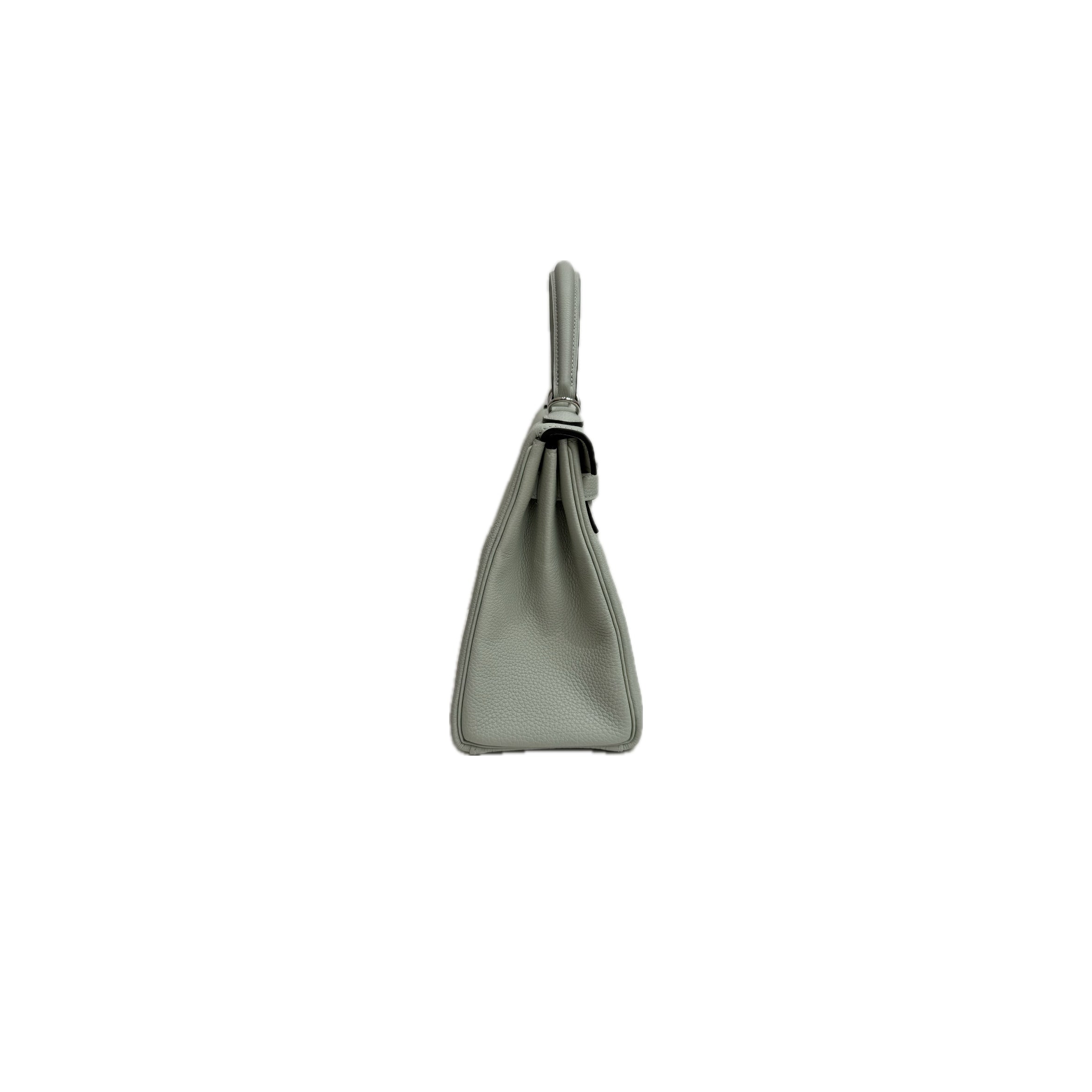 Hermes Kelly 28 Togo Gris Neve STAMP W