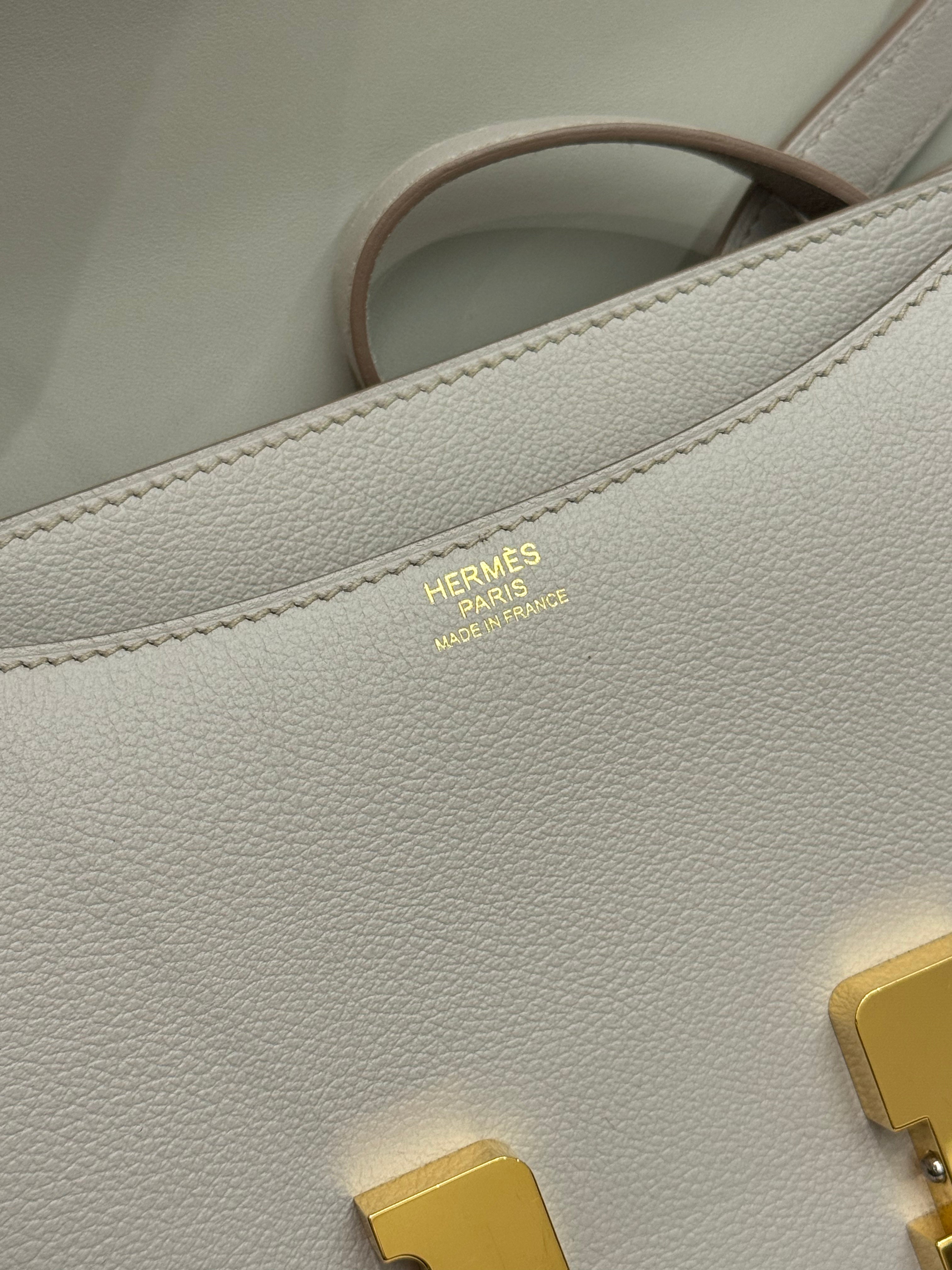Hermes Constance 24 Evercolor Gris Perle STAMP D