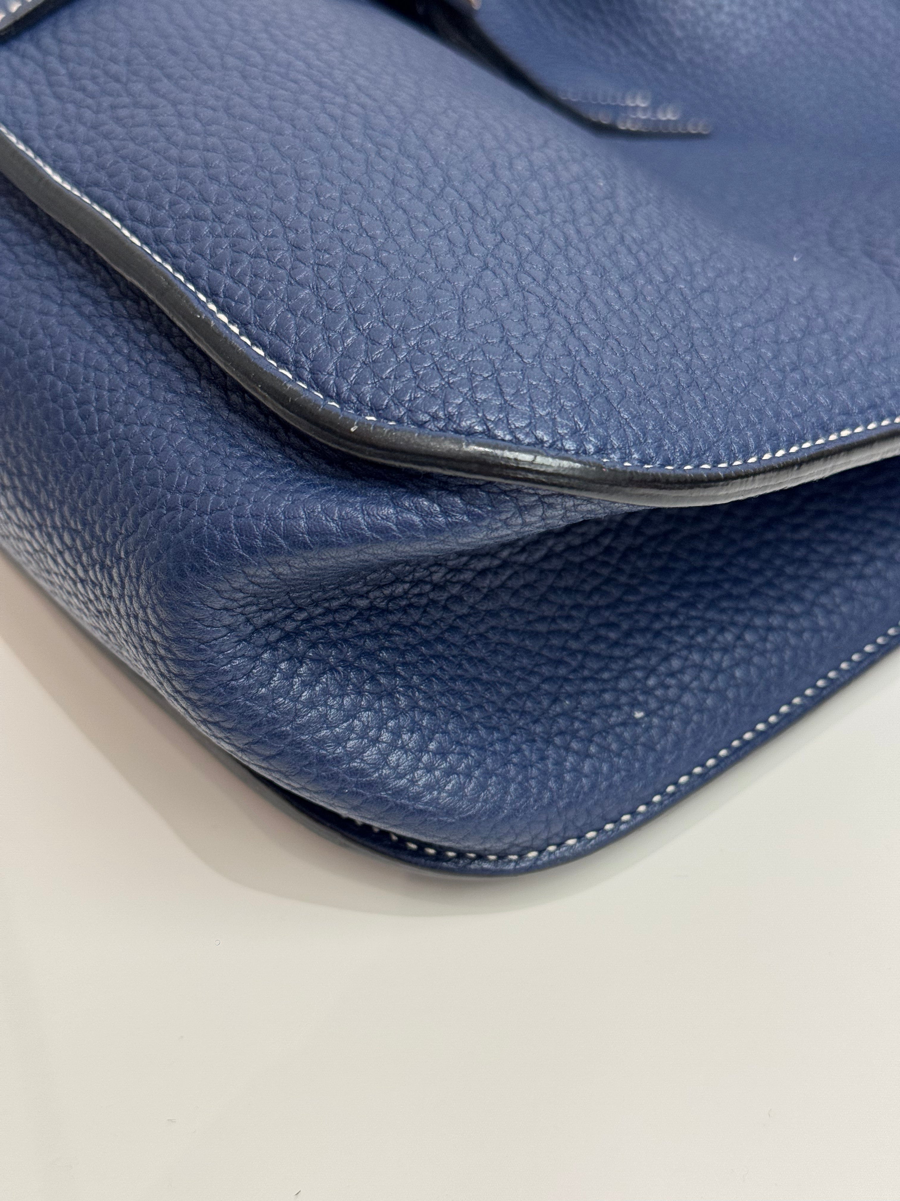 Hermes Halzan 31 Clemence Blue Nuit SUARE R