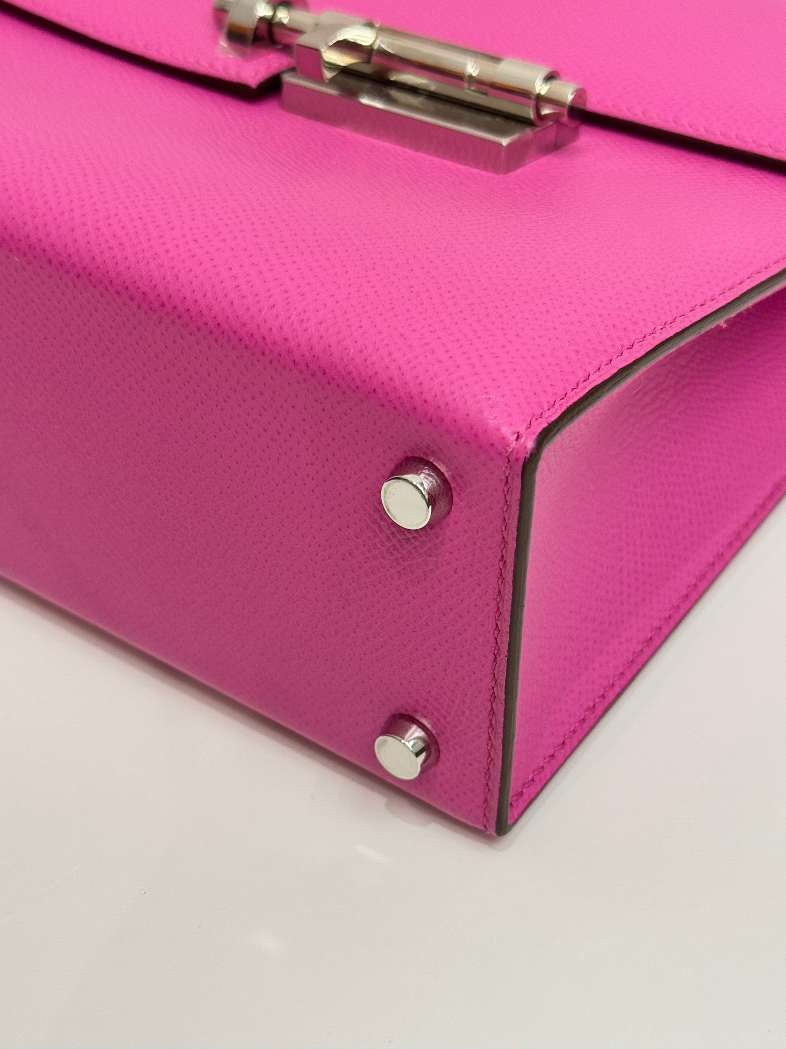 Hermes Verrou 21 Epsom Rose Purple STAMP C