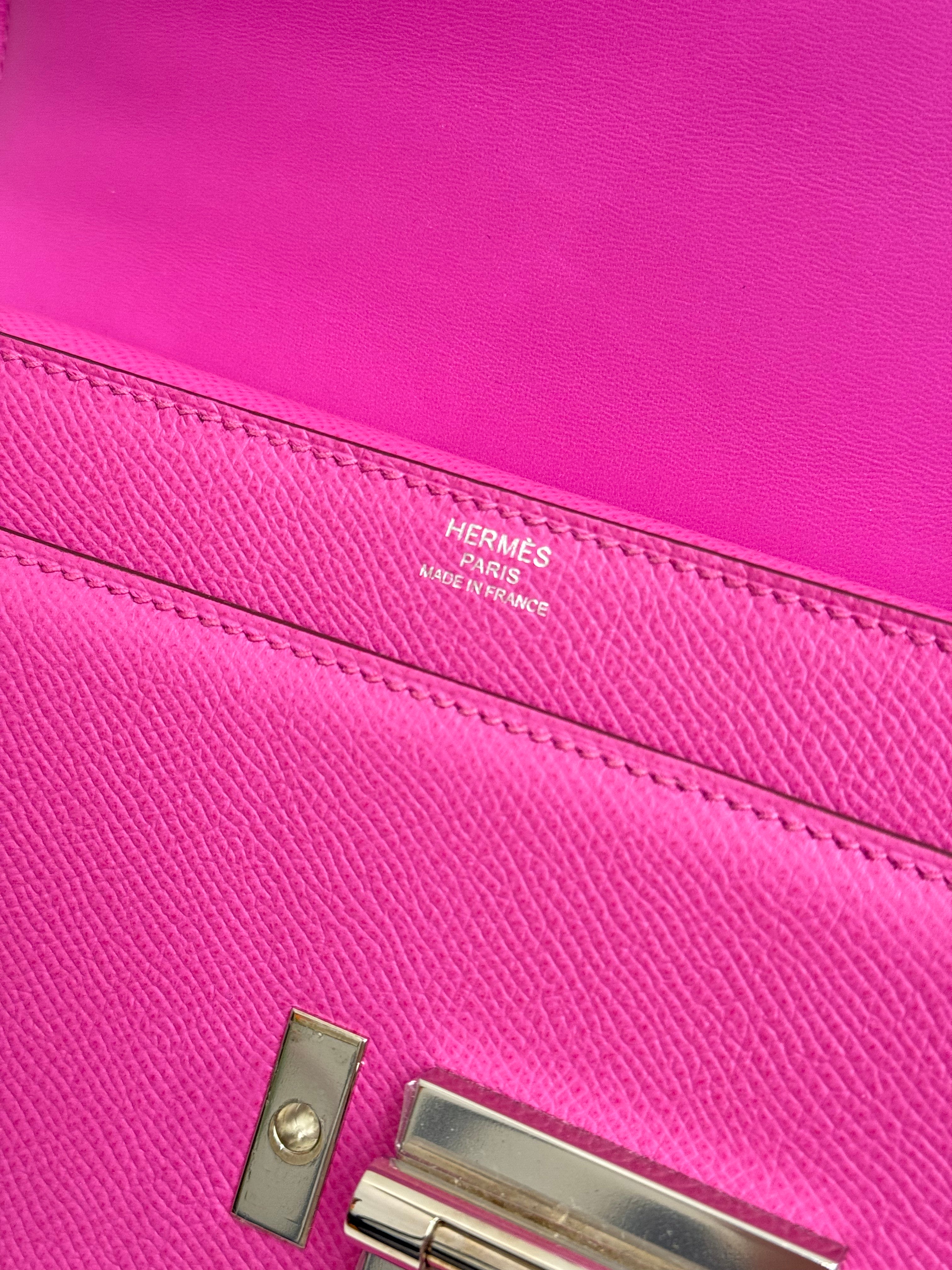 Hermes Verrou 21 Epsom Rose Purple STAMP C