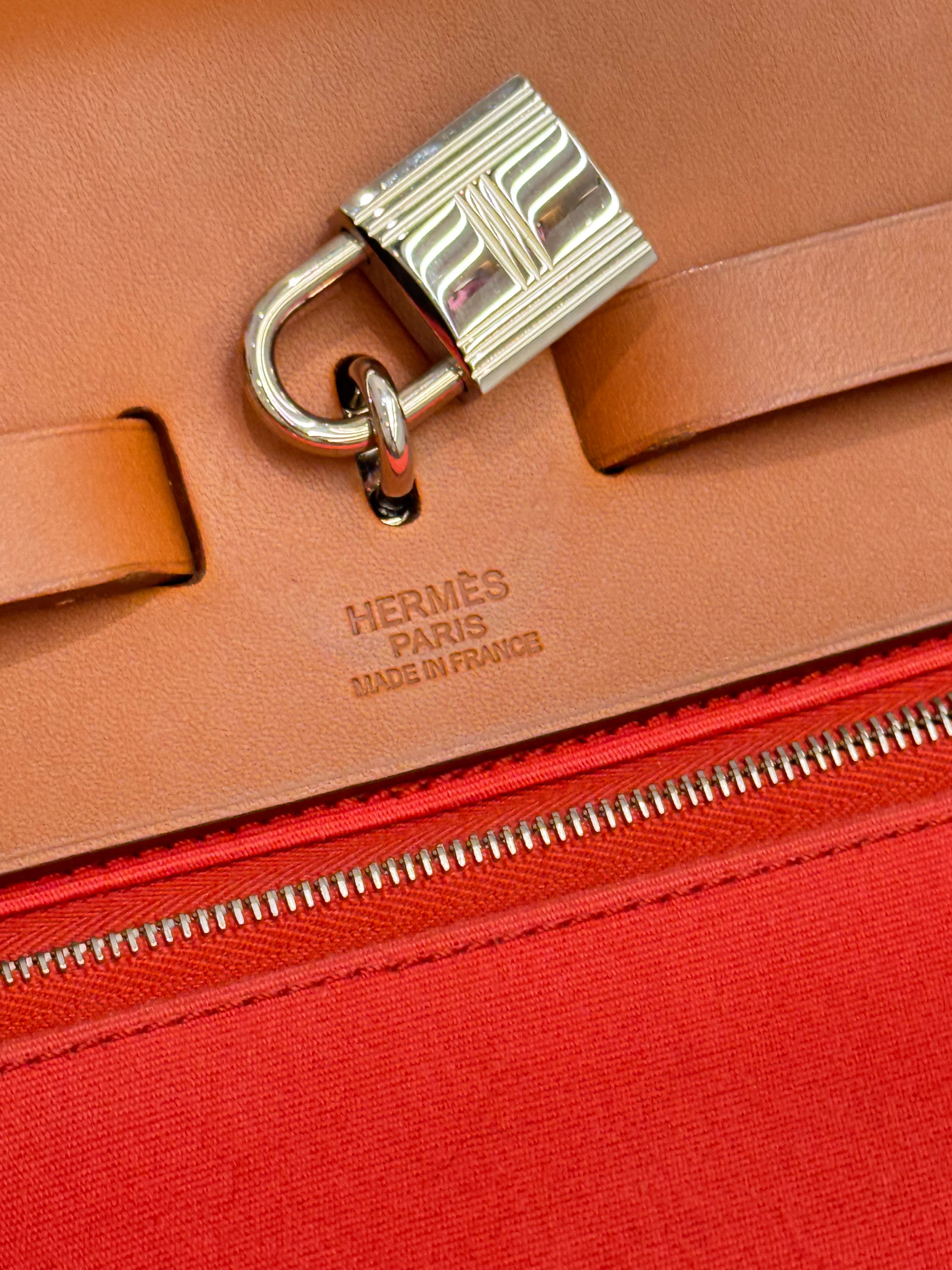 Hermes Herbag 39 Orange SQUARE O
