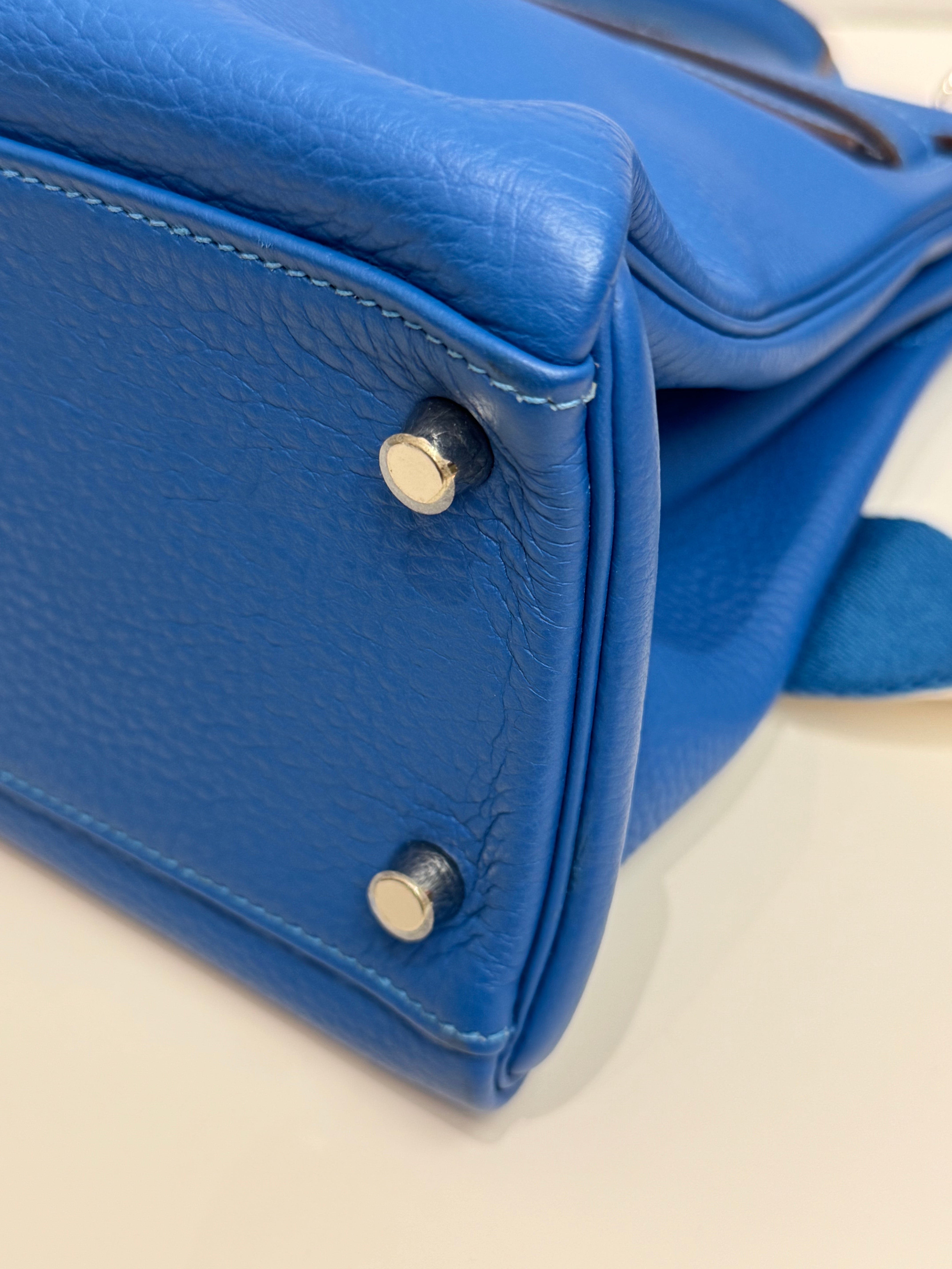Hermes Kelly 32 Togo Bleu SQUARE O