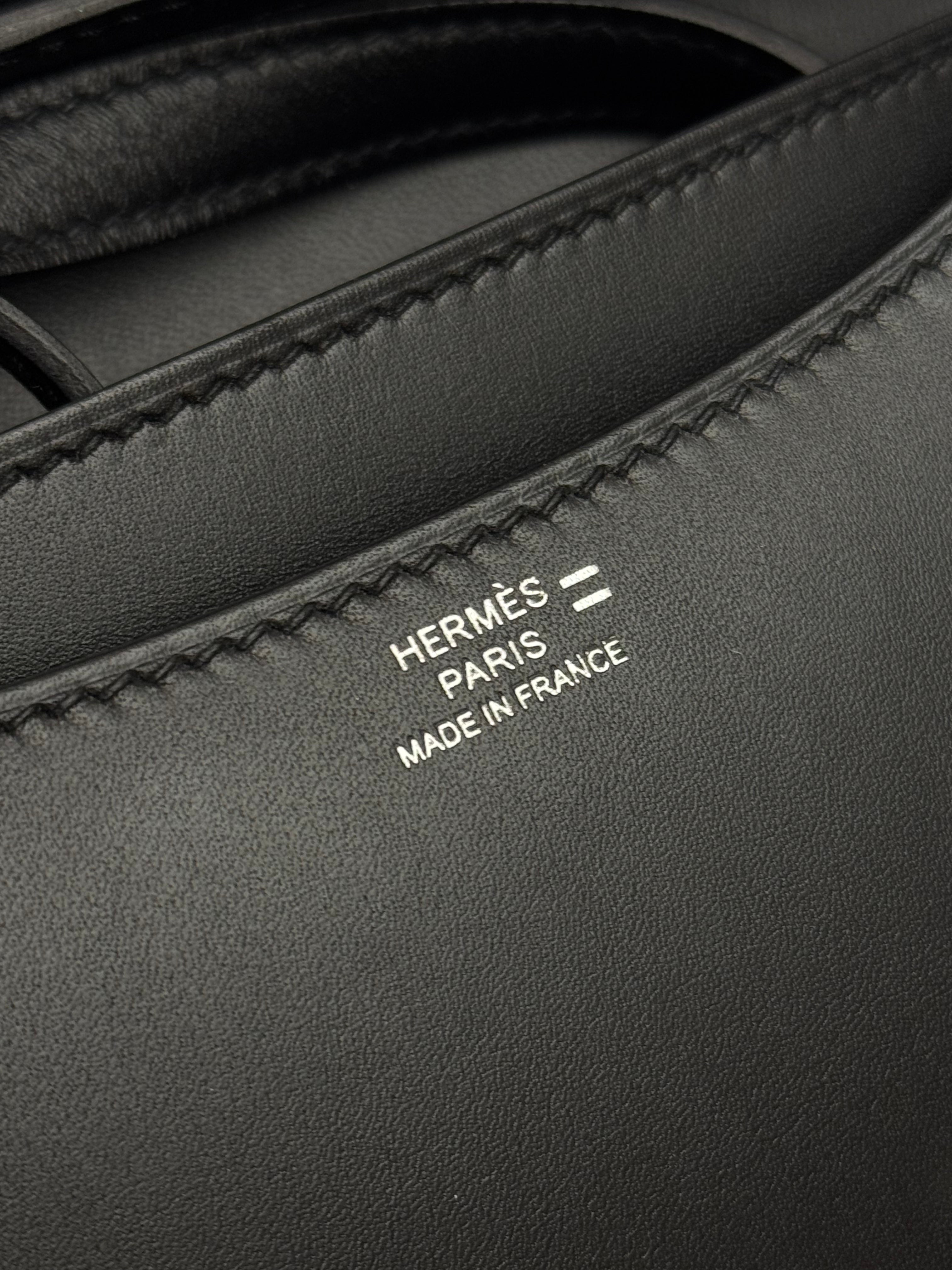 Hermes Mini Constance Monsieur Black With Lizard Buckle/Ombré STAMP Y