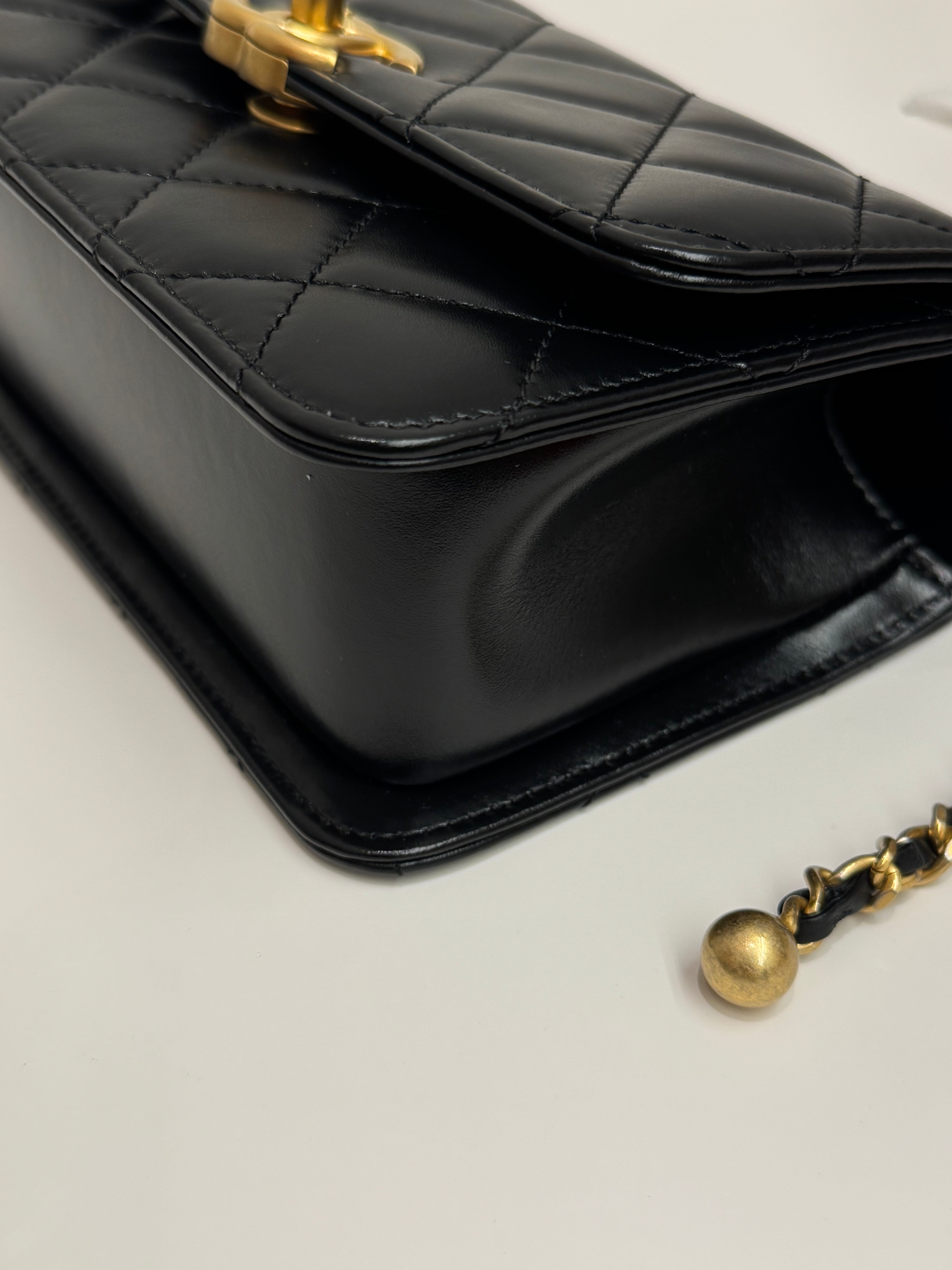 Chanel Mini Perfect Fit Flap Calfskin Black (Microchip)
