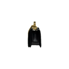 Chanel Small Top Handle Boy Bag Caviar Black (Microchip)