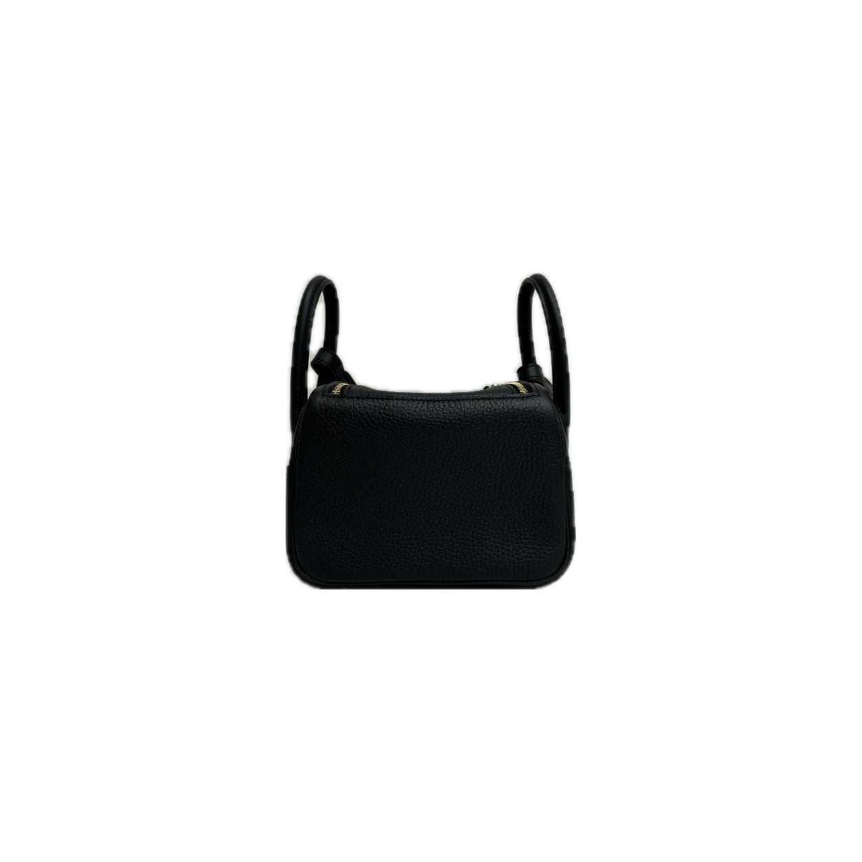 Hermes Mini Lindy Clemence Black STAMP W