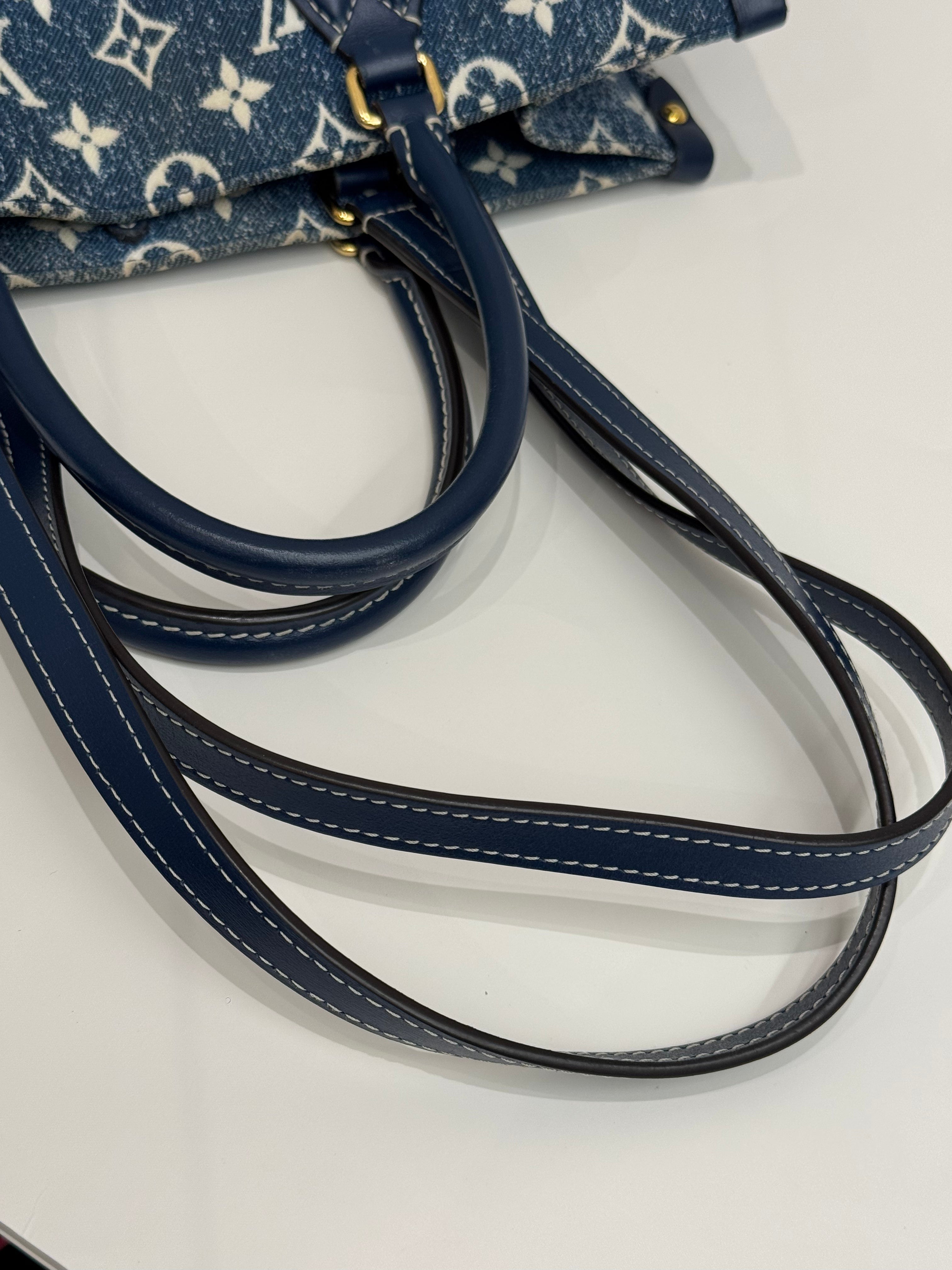 Louis Vuitton On The Go MM Denim Monogram Blue