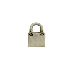 Dior Micro Lady Dior Patent White