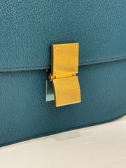 Celine Medium Classic Box Goatskin Green