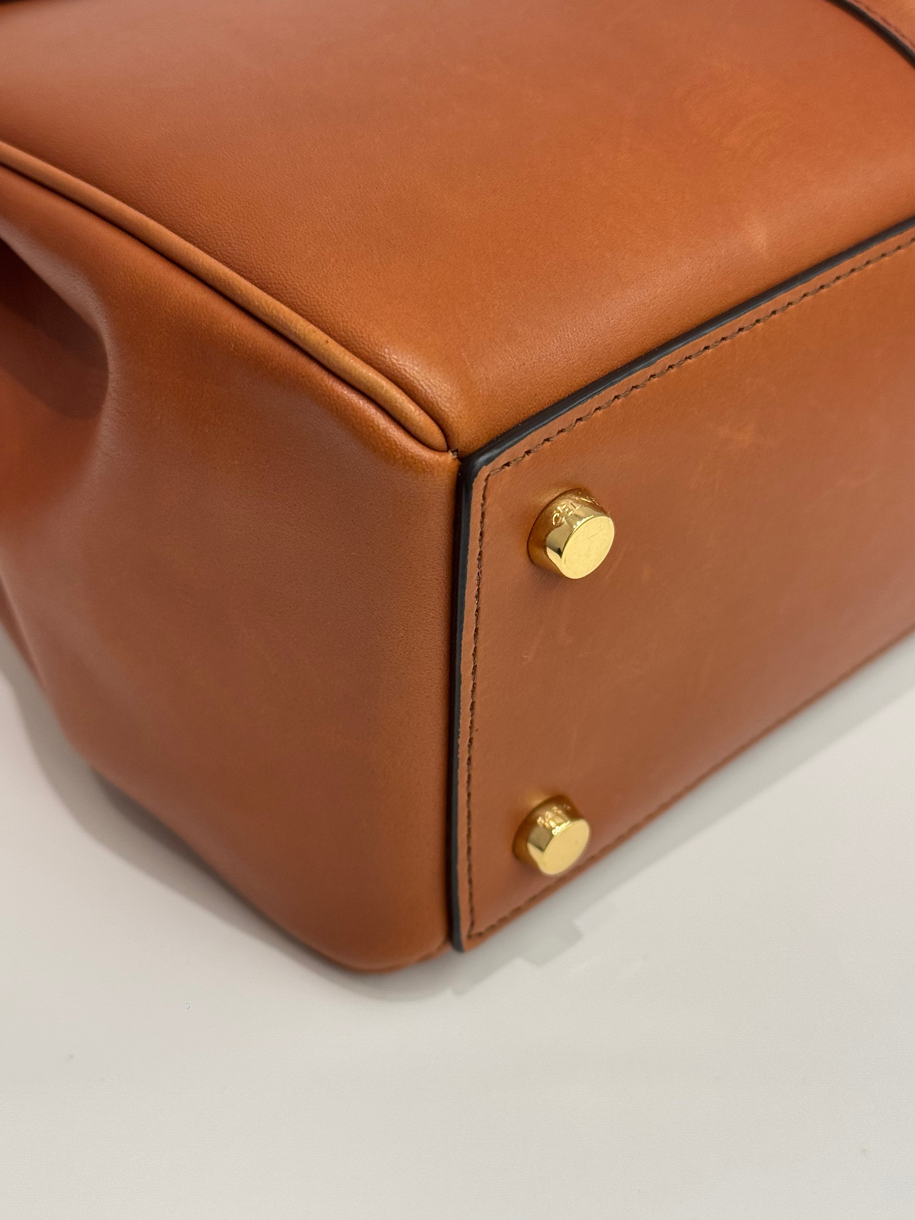 Celine Small 16 Bag in Natural Calfskin Tan