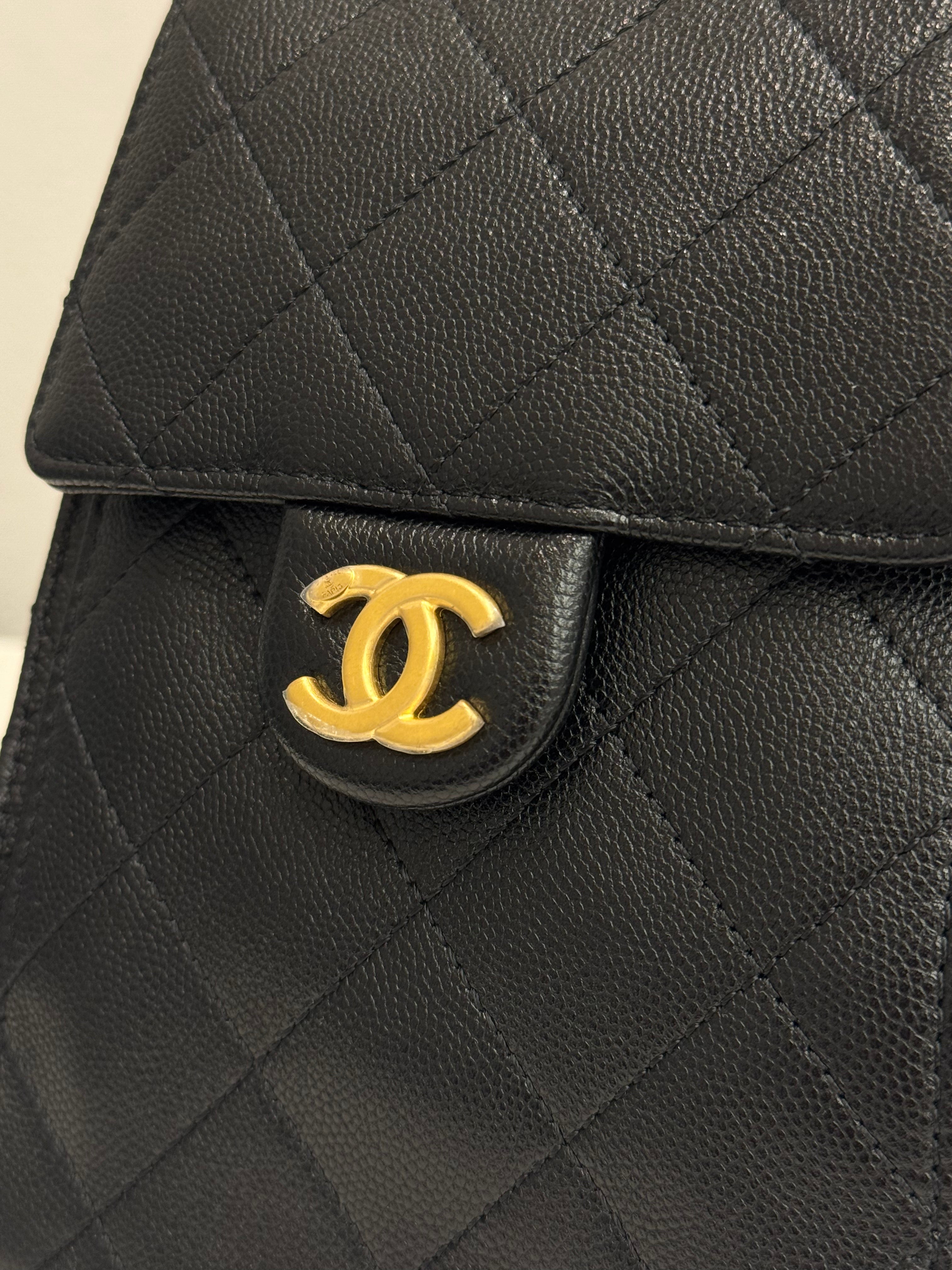 Chanel Small 25 Bag Grained Calfskin Black (Microchip)