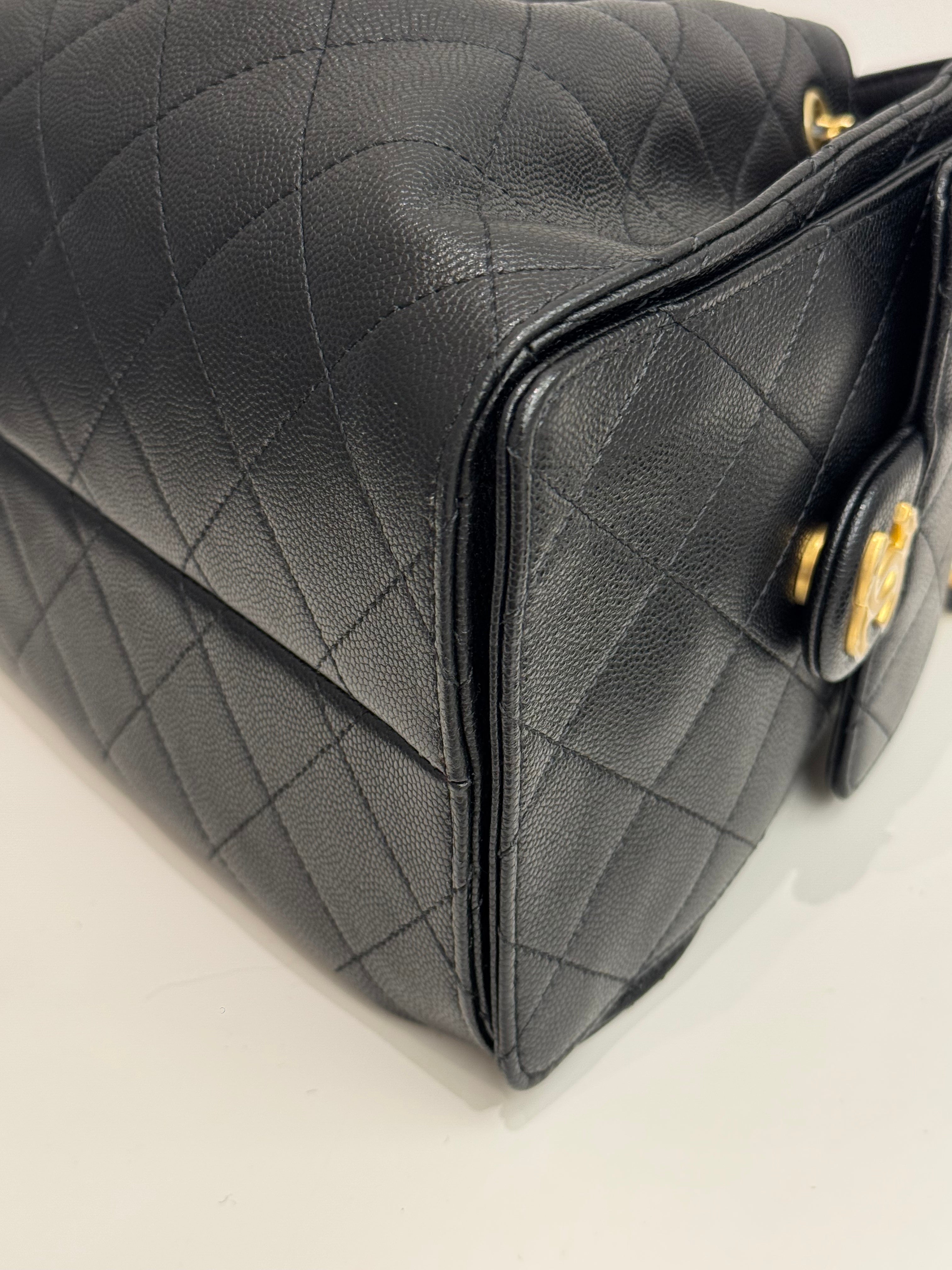 Chanel Small 25 Bag Grained Calfskin Black (Microchip)