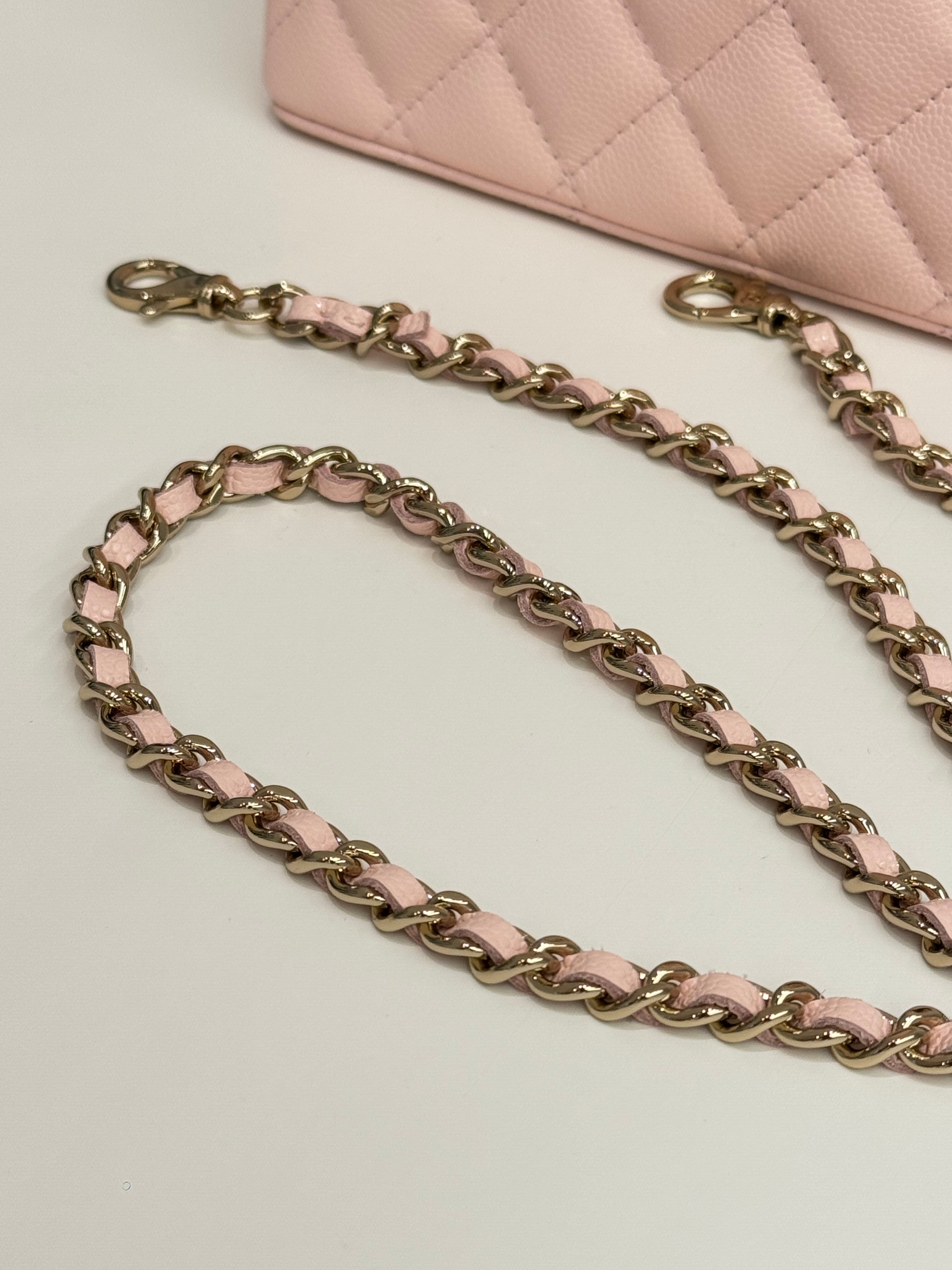 Chanel 25P CC Top Handle Vanity Bag Caviar Pink (Microchip)