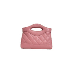 Chanel 24C Mini 31 Clutch With Chain Shiny Calfskin Pink (Microchip)