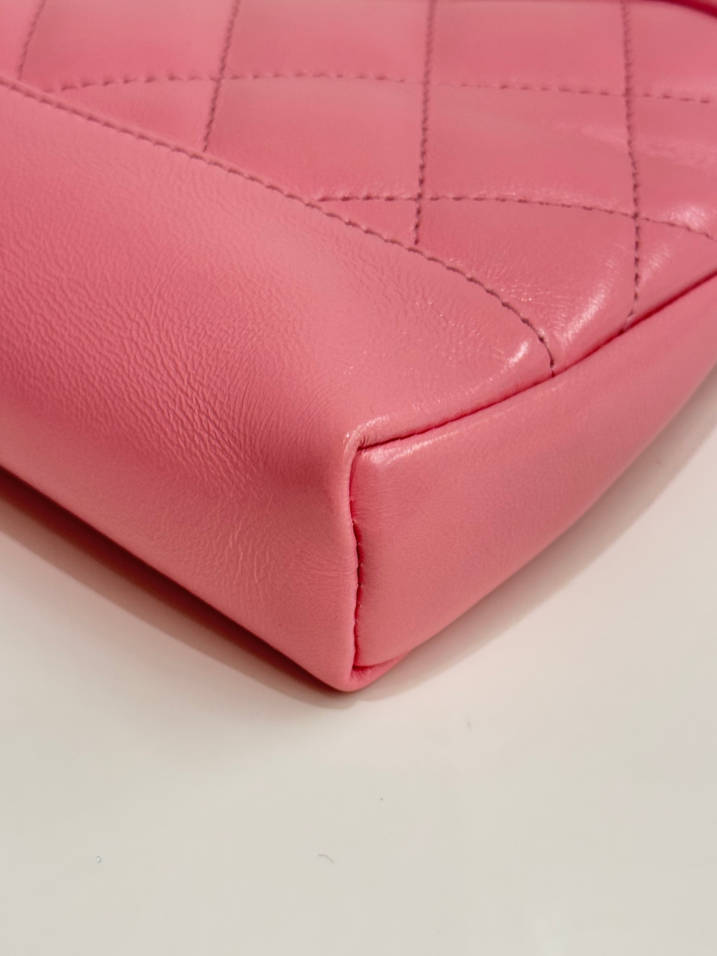 Chanel 24C Mini 31 Clutch With Chain Shiny Calfskin Pink (Microchip)