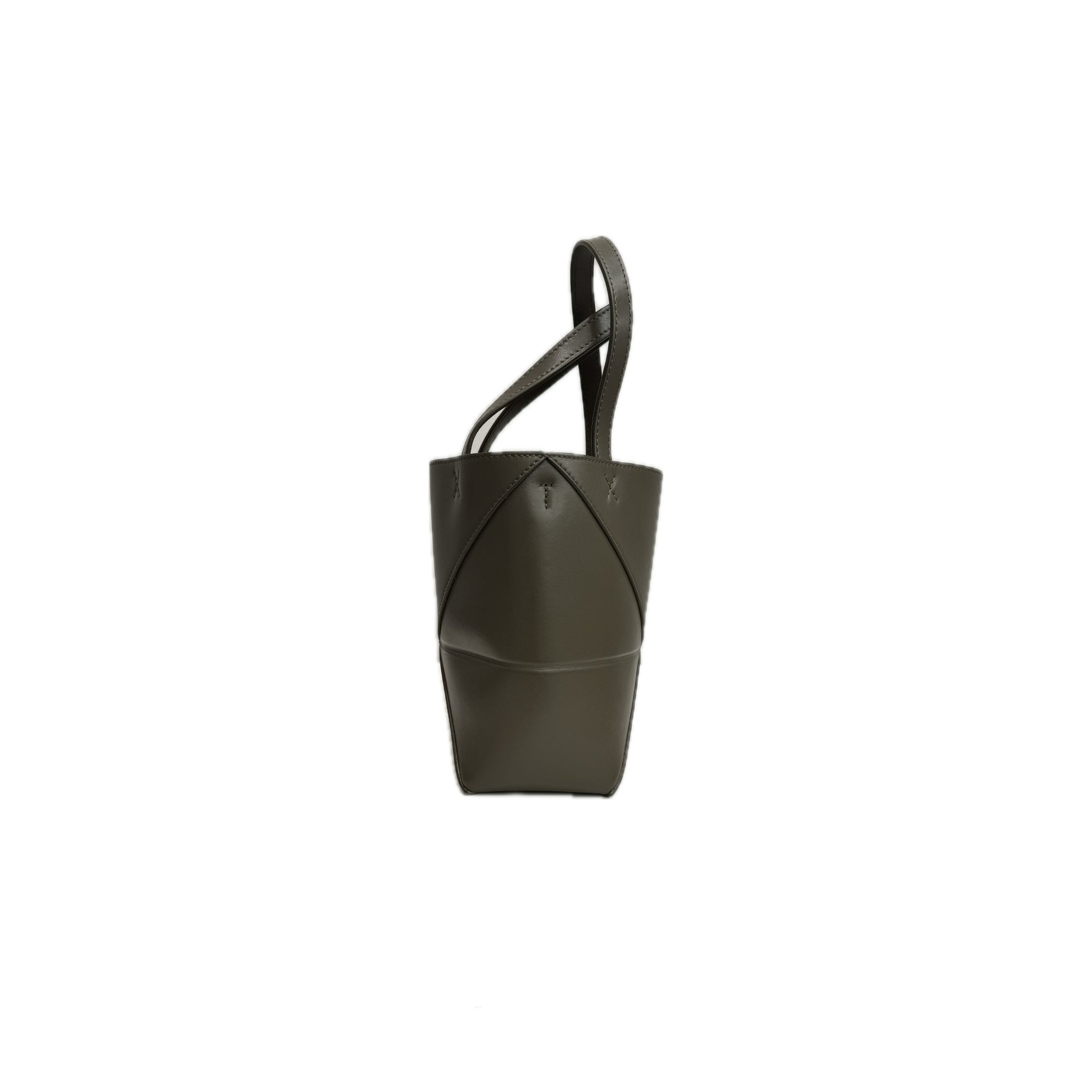 Loewe Mini Puzzle Fold Tote in Shiny Calfskin