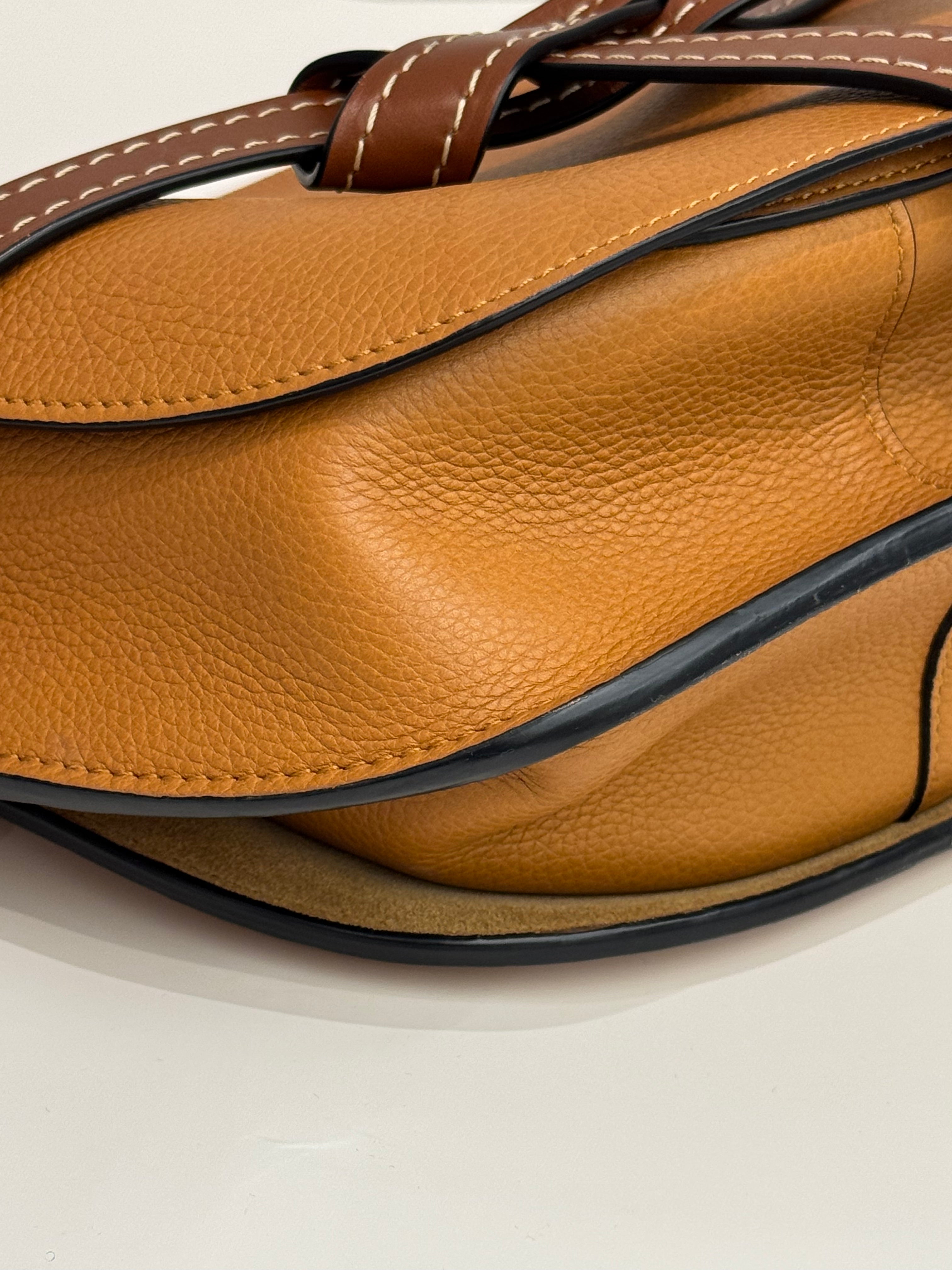 Loewe Small Gate Bag in Soft Grained Calfskin Tan