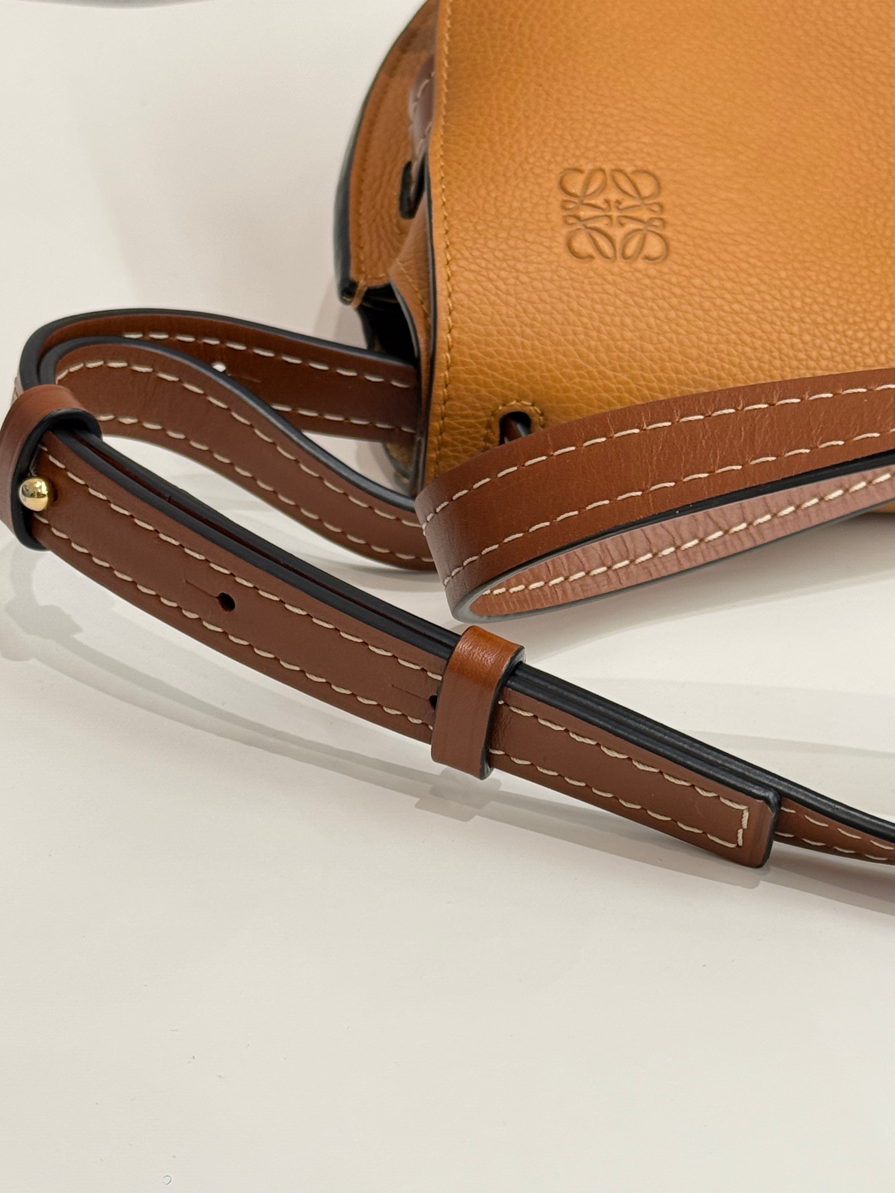 Loewe Small Gate Bag in Soft Grained Calfskin Tan