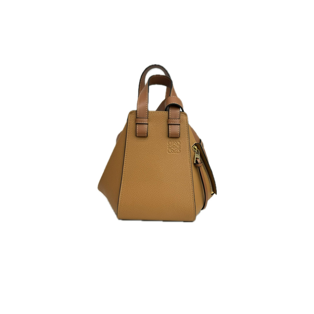Loewe Small Hammock Bag in Soft Grained Calfskin Toffee