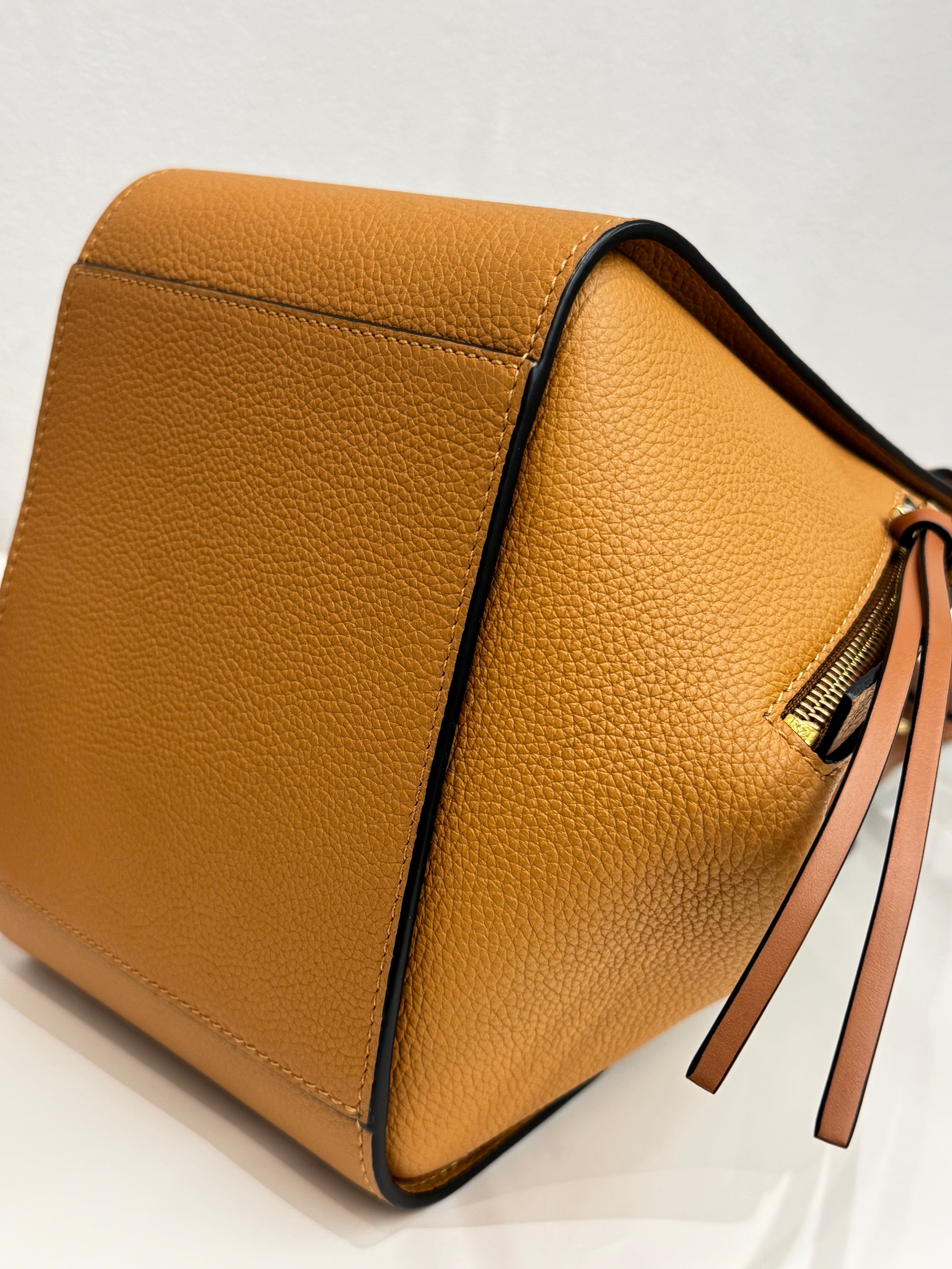 Loewe Small Hammock Bag in Soft Grained Calfskin Toffee