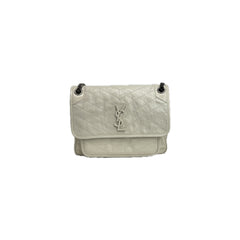 Saint Laurent Medium Niki Vintage Calf Leather White