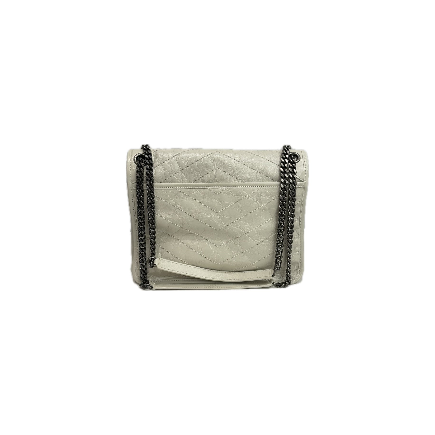 Saint Laurent Medium Niki Vintage Calf Leather White