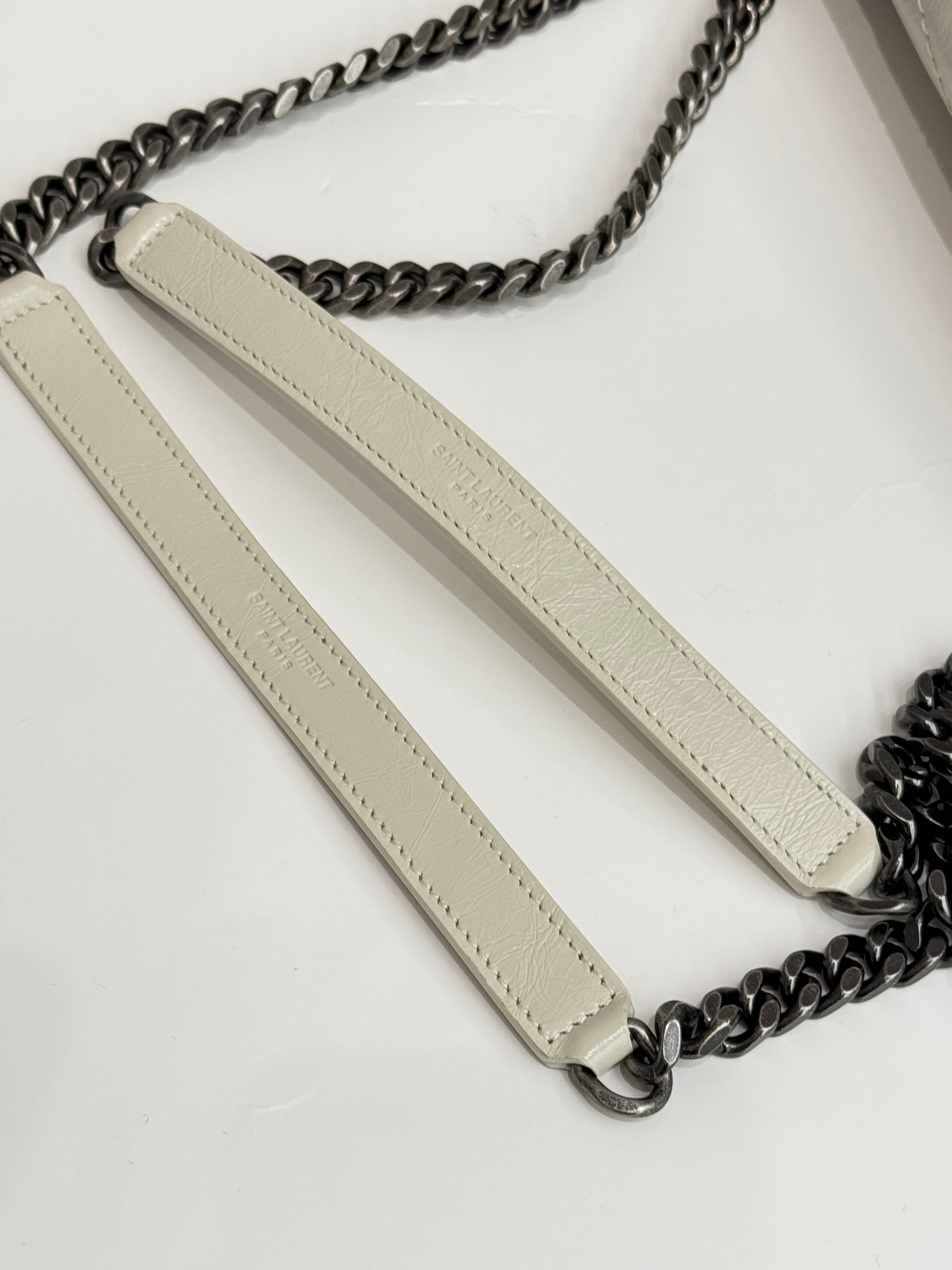 Saint Laurent Medium Niki Vintage Calf Leather White