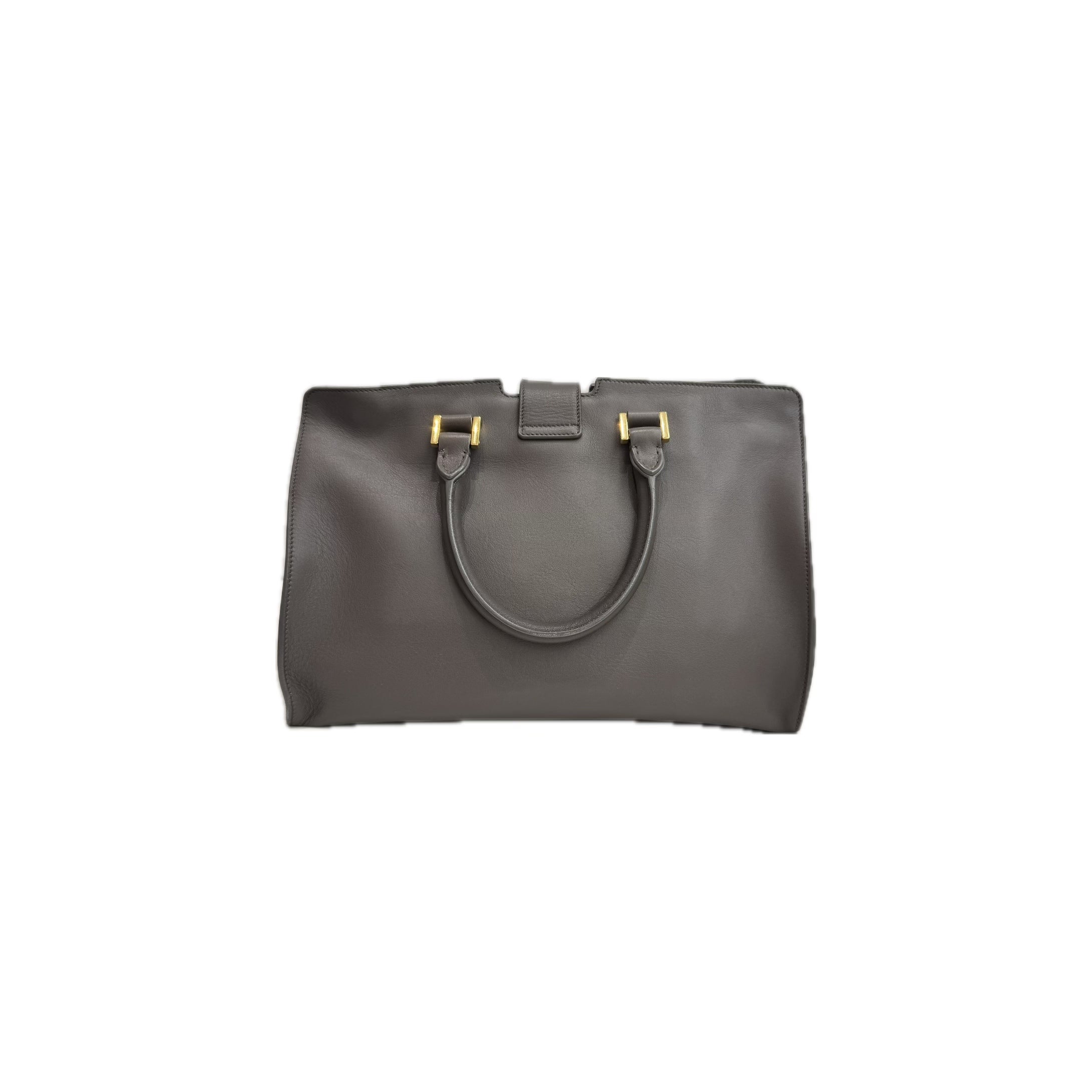 Saint Laurent Cabas Chyc Calfskin Leather Grey