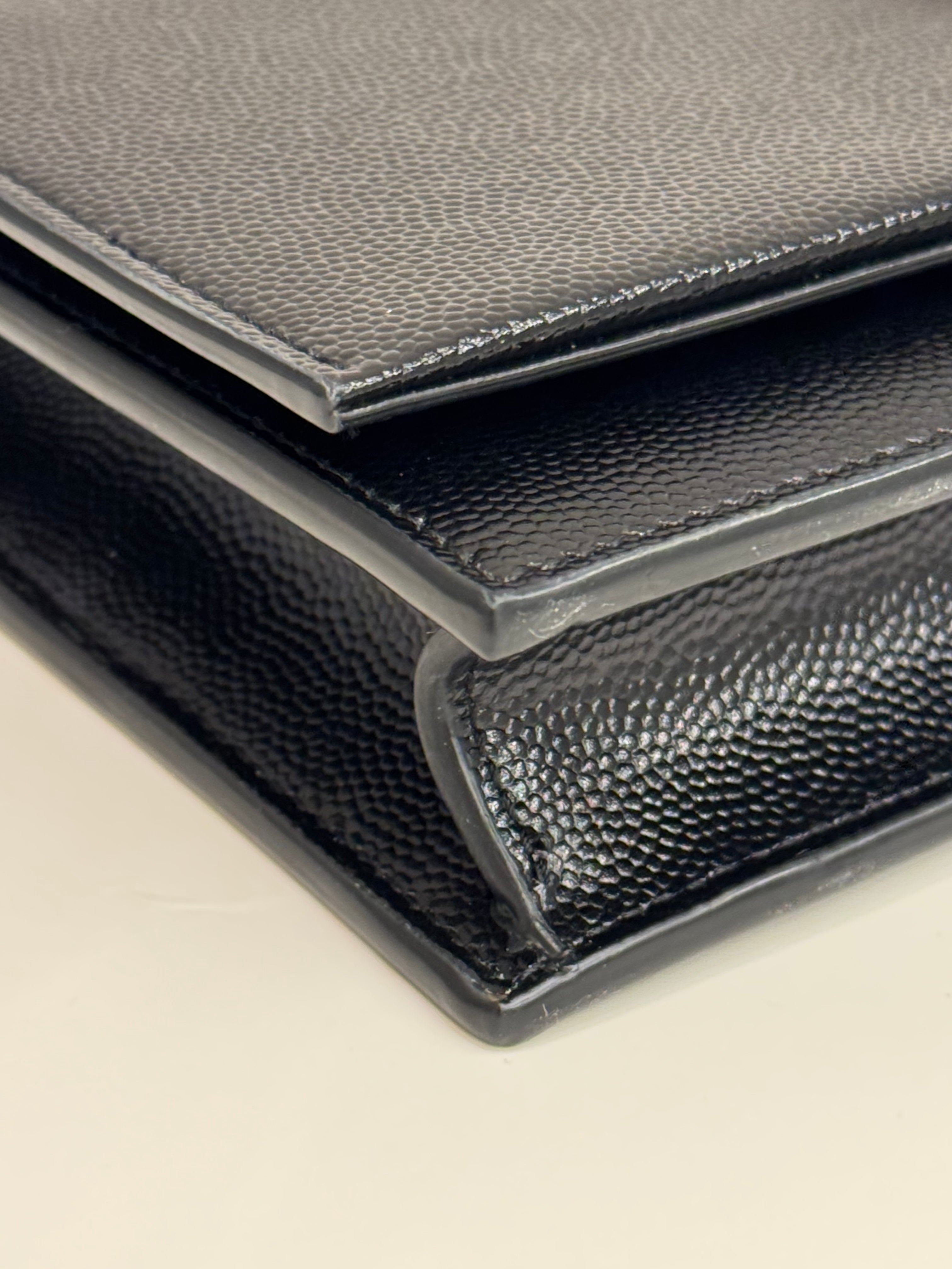 Saint Laurent Mini Kate Bag Grained Calfskin Black