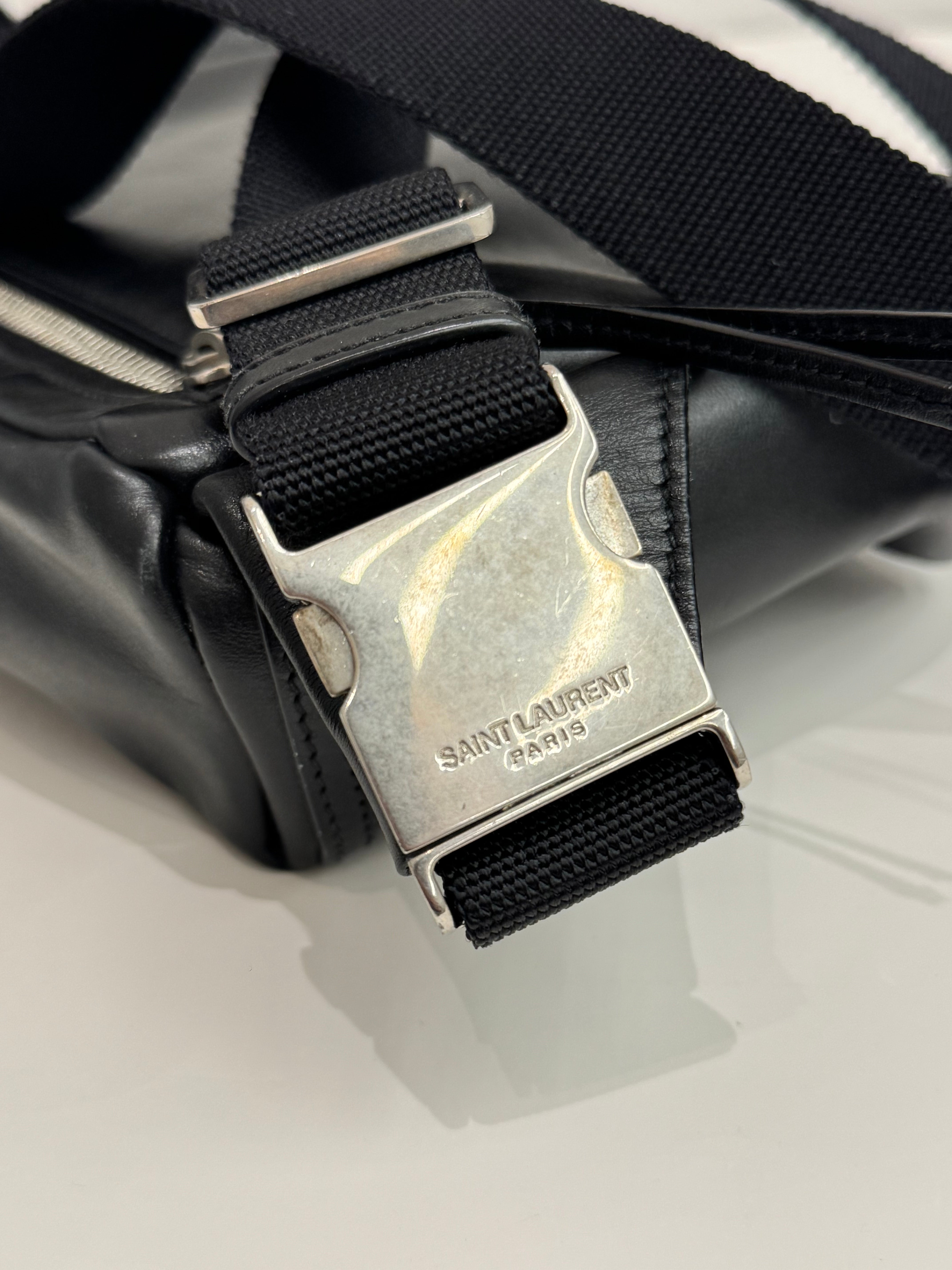 Saint Laurent City Belt Bag Calfskin Black