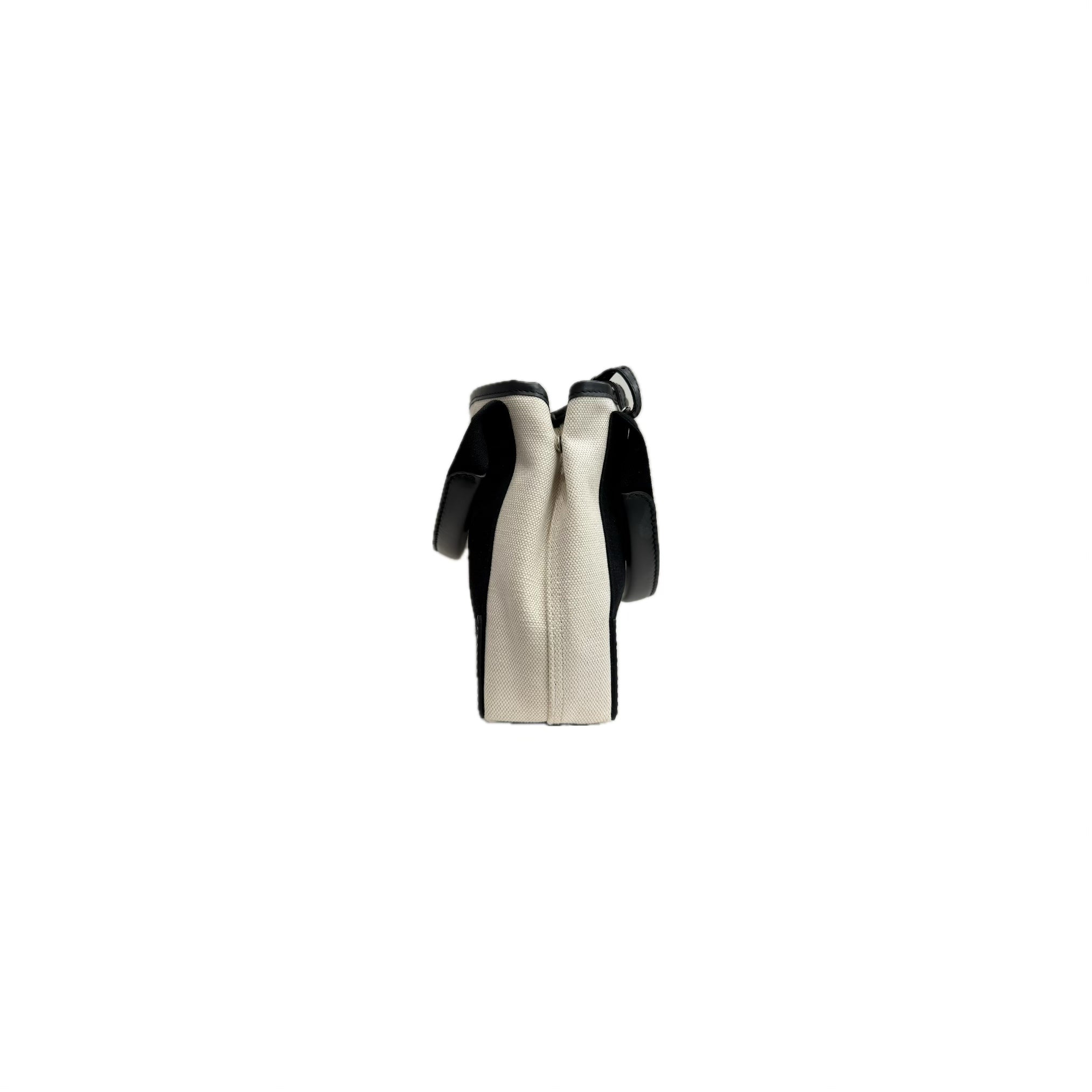 Balenciaga Navy Cabas XS Cotton Canvas / Calfskin Black