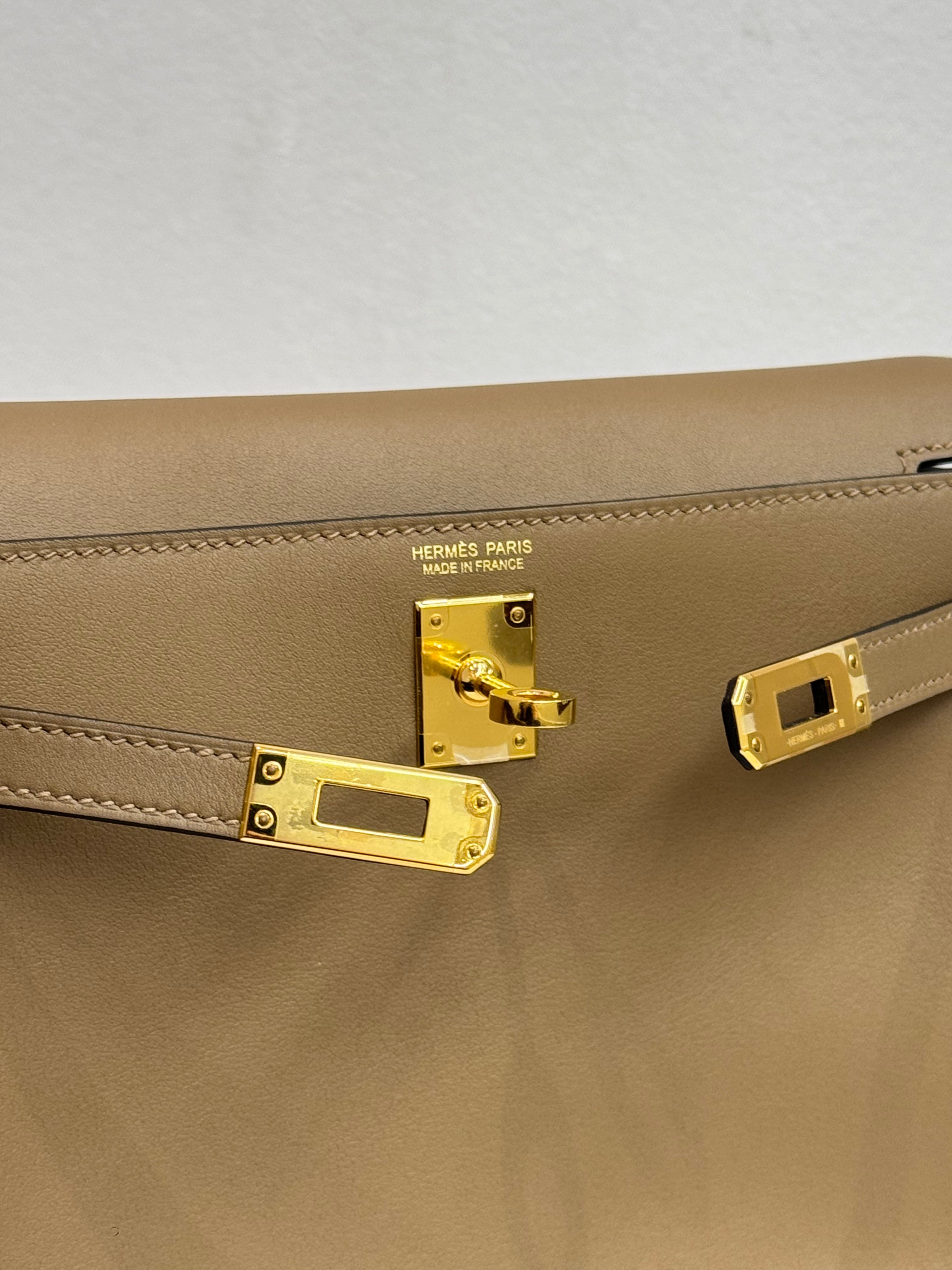 Hermes Kelly Danse Swift Beige De Weimar STAMP Z