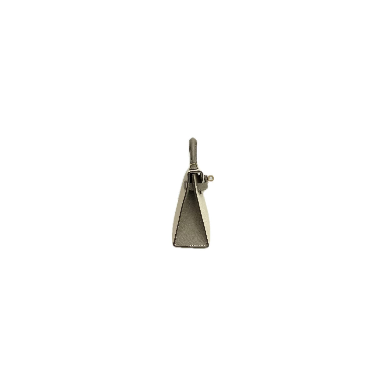 Hermes Mini Kelly II Sellier Craie / Gris Epsom STAMP U