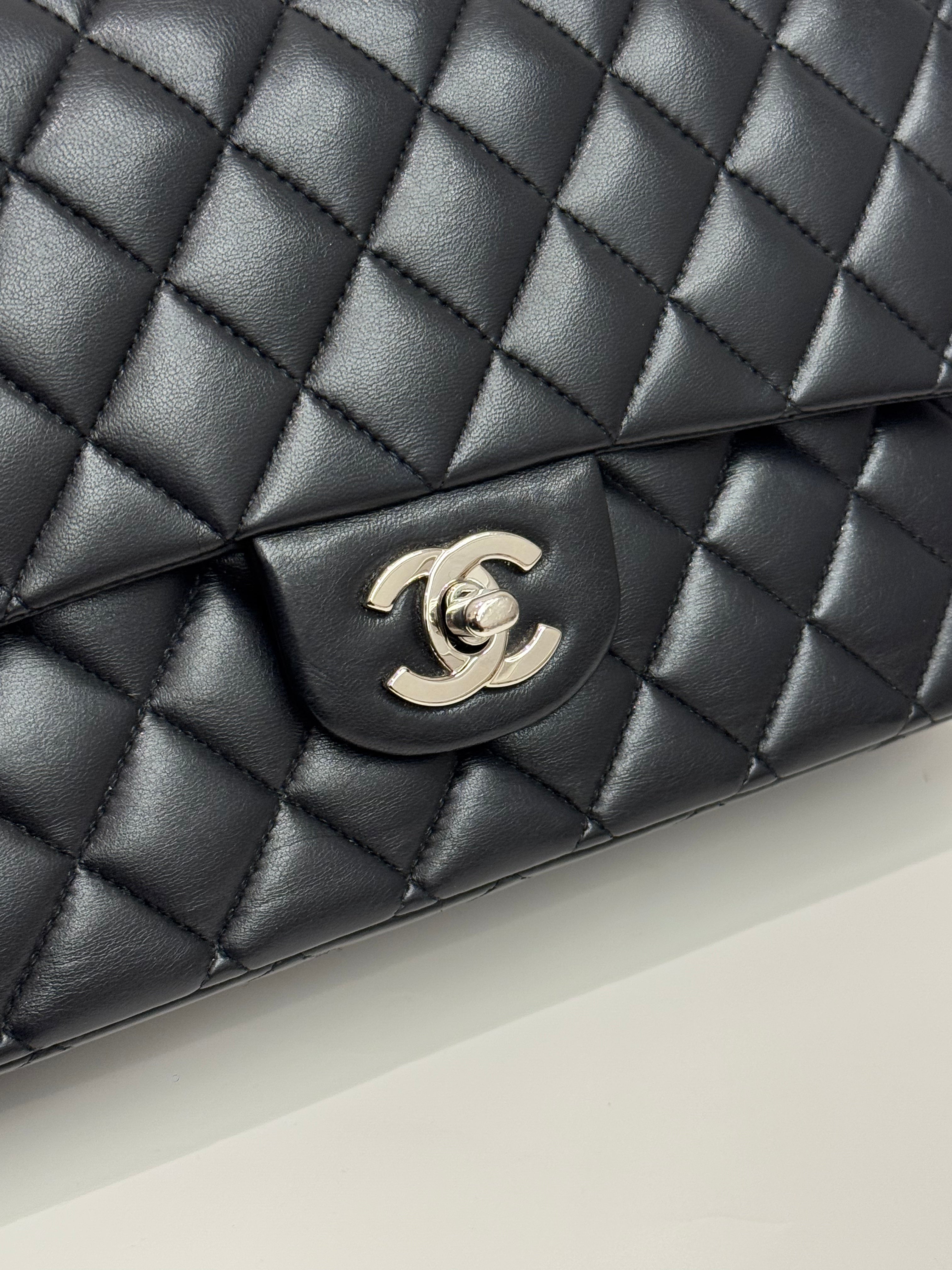 Chanel Medium Classic Double Flap Bag Lambskin Black