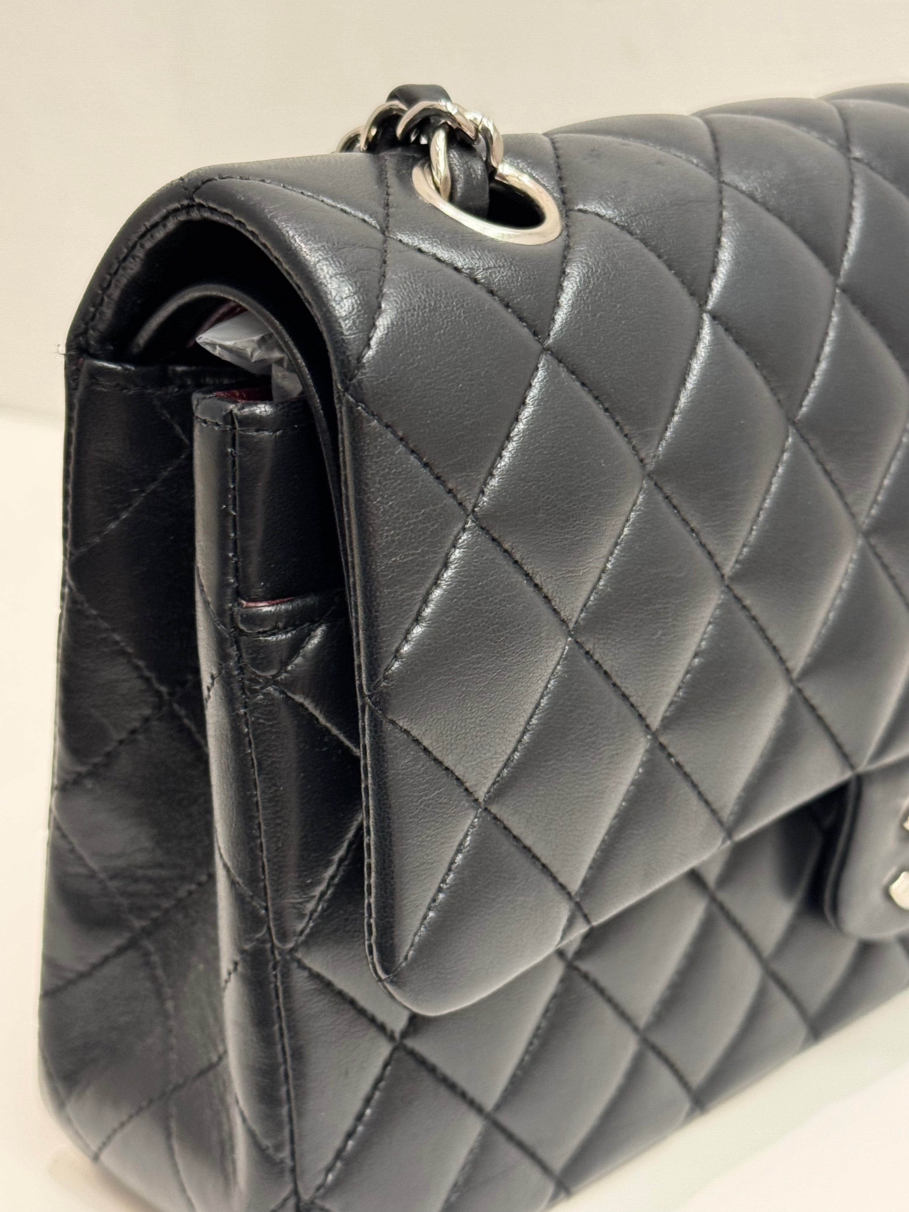 Chanel Medium Classic Double Flap Bag Lambskin Black