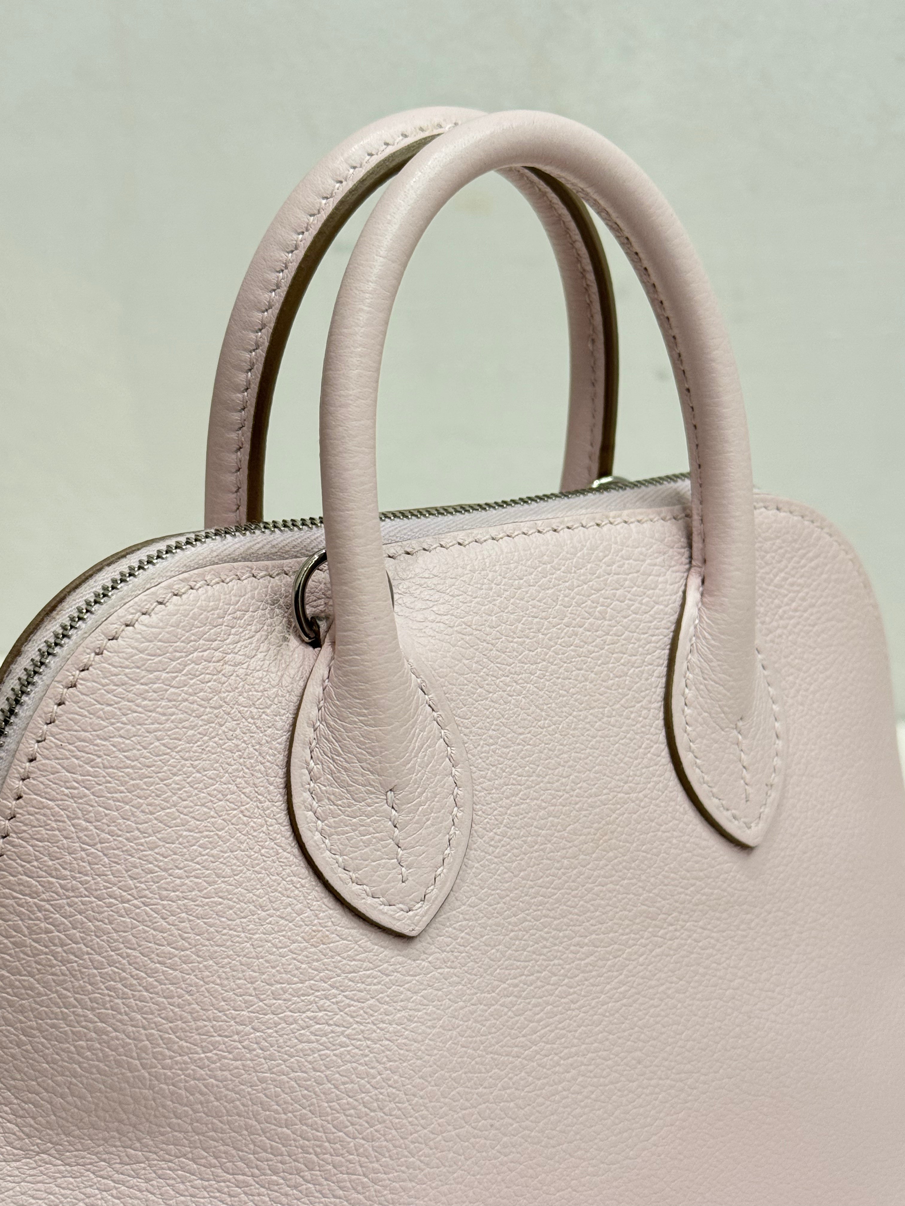 Hermes Mini Bolide Evercolor Mauve Pale STAMP W