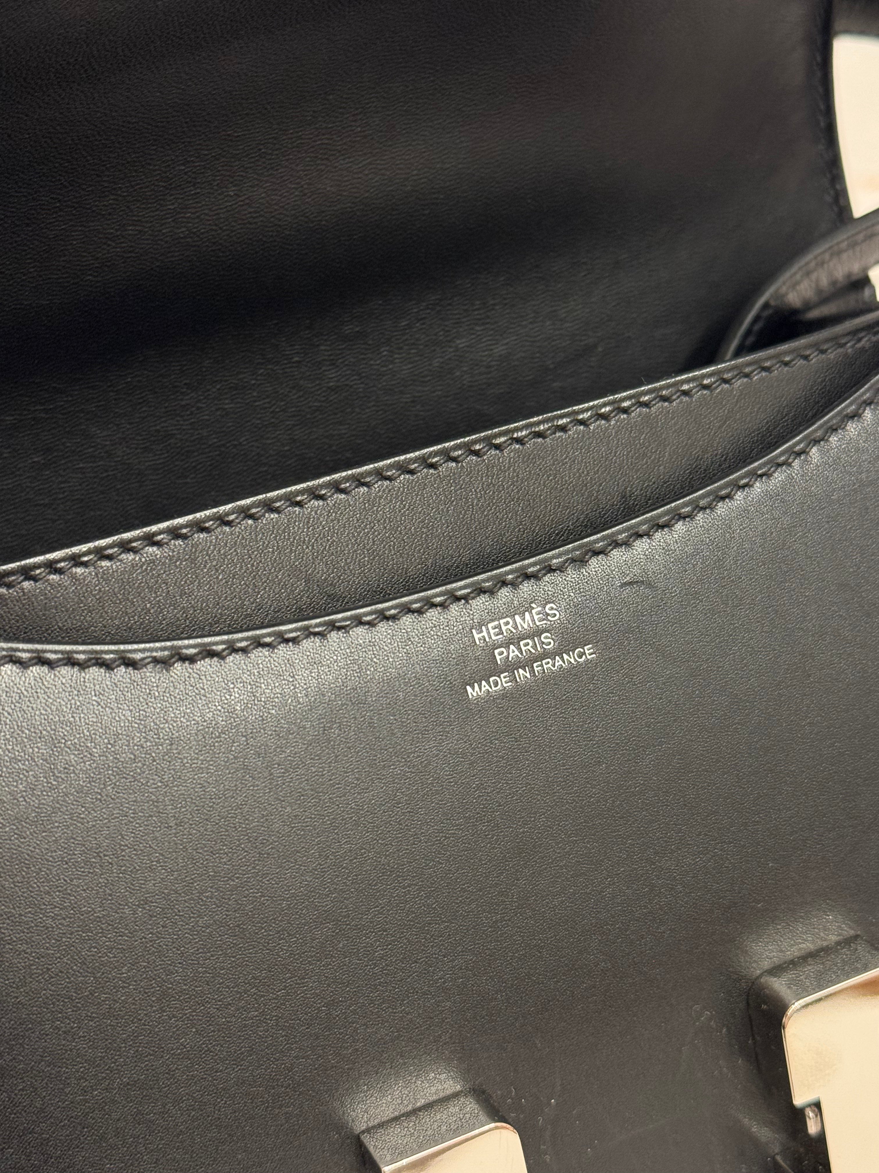 Hermes Mini Constance Swift Black STAMP U