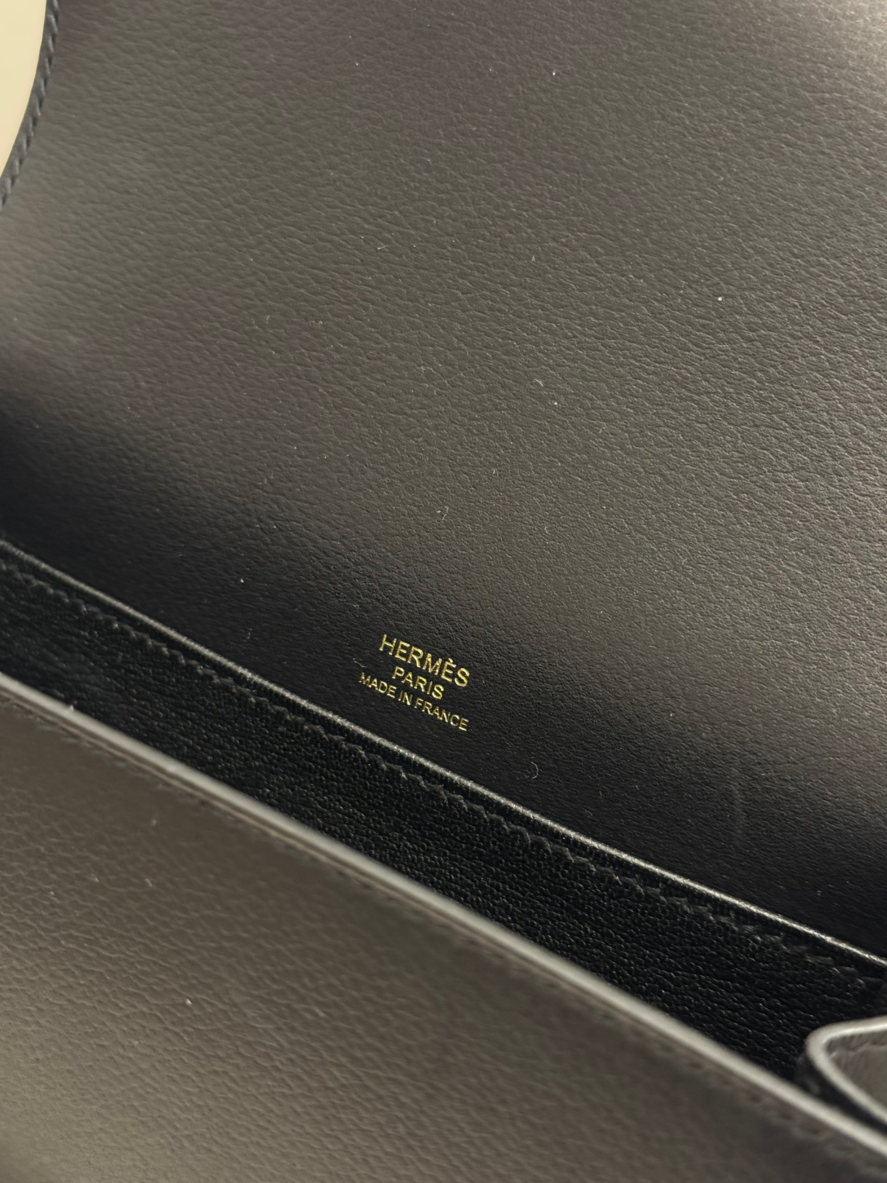Hermes Mini Roulis Swift Black STAMP B
