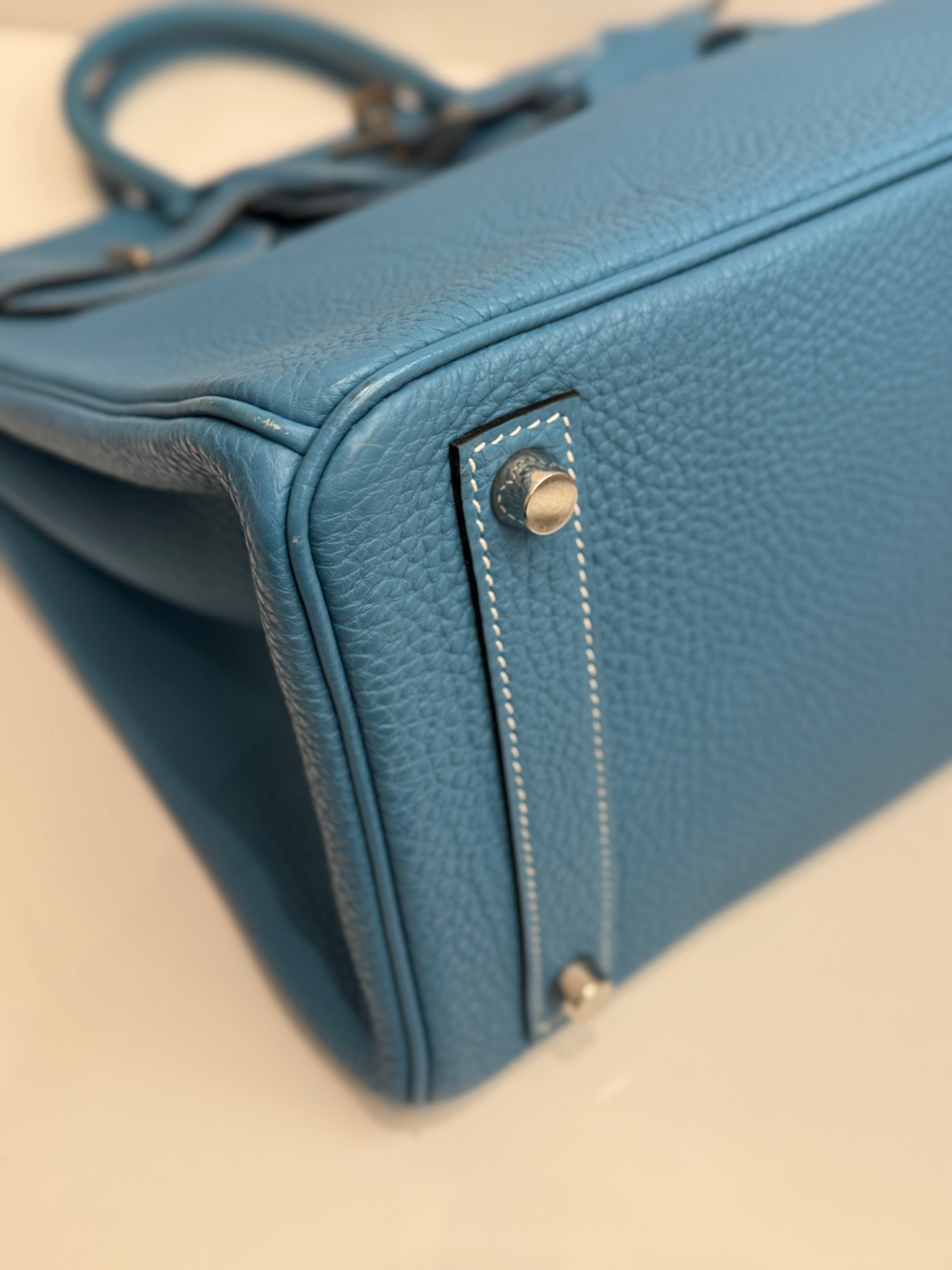 Hermes Hac Birkin 32 Togo Blue Jean SQUARE J