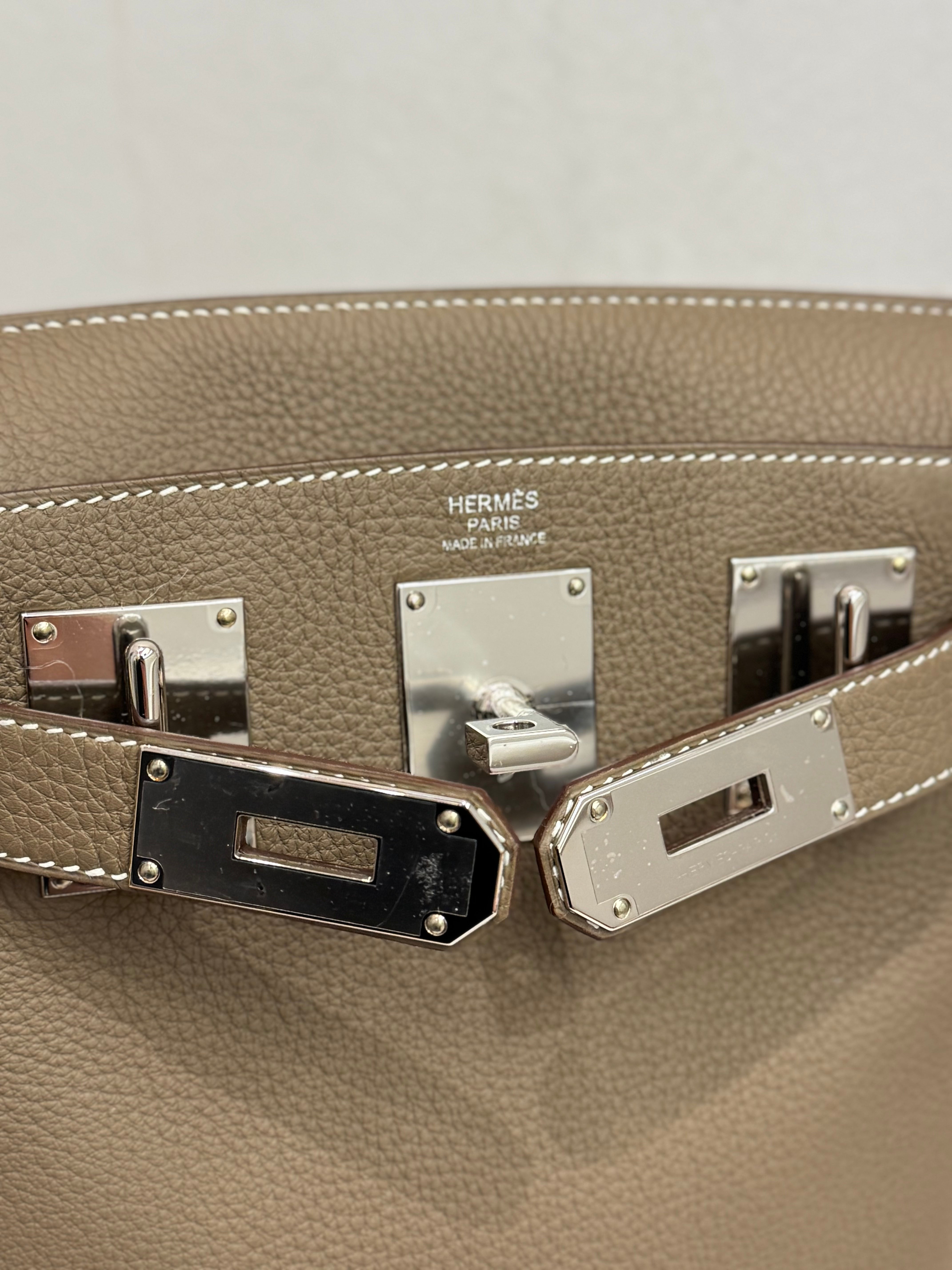 Hermes Hac a Dos PM Backpack Togo Etoupe STAMP W