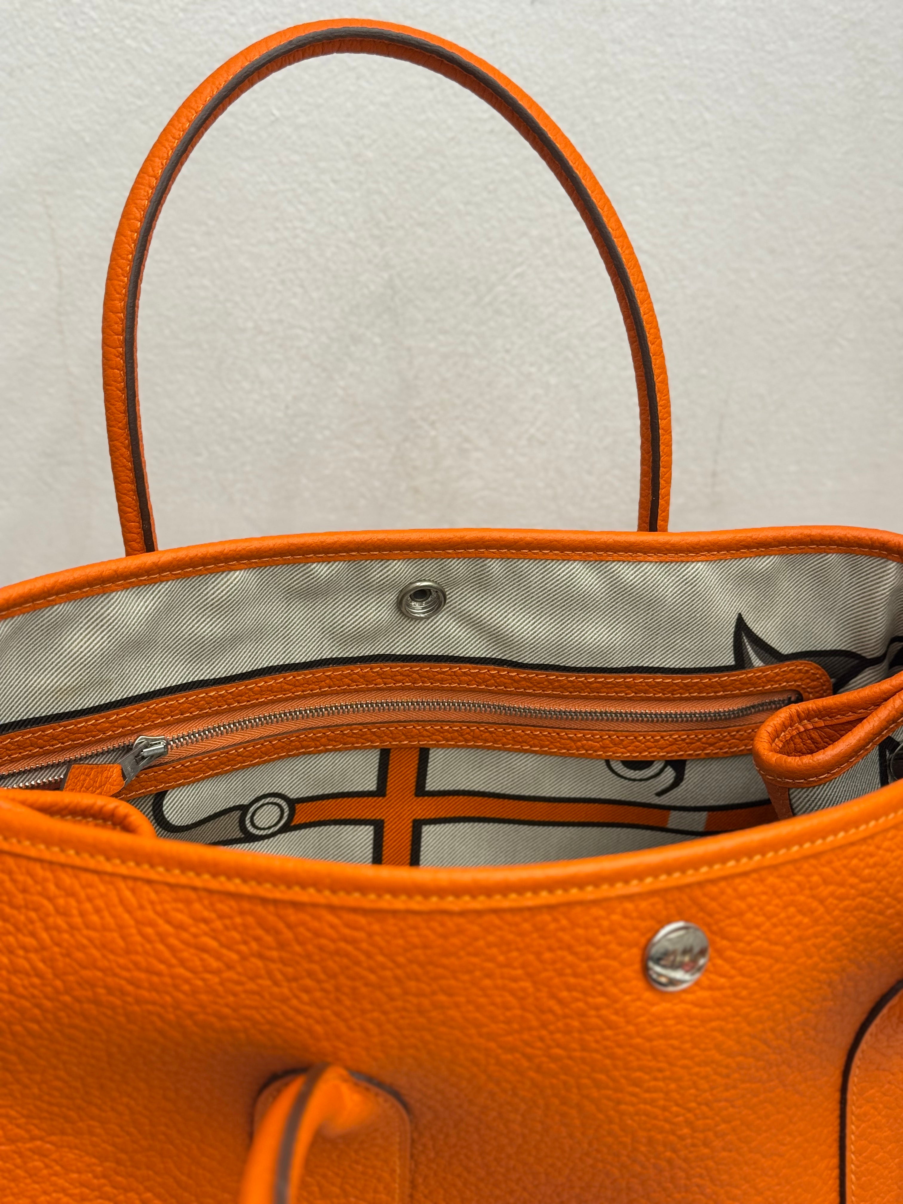 Hermes Garden Party 36 Negonda Orange STAMP T
