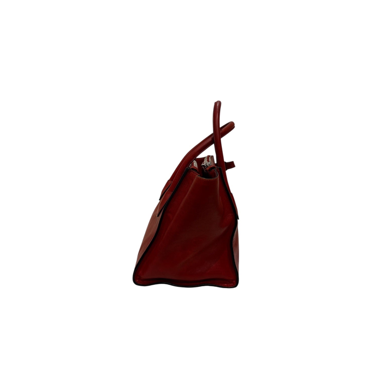 Prada Glace Twin Pocket Tote Calfskin Red