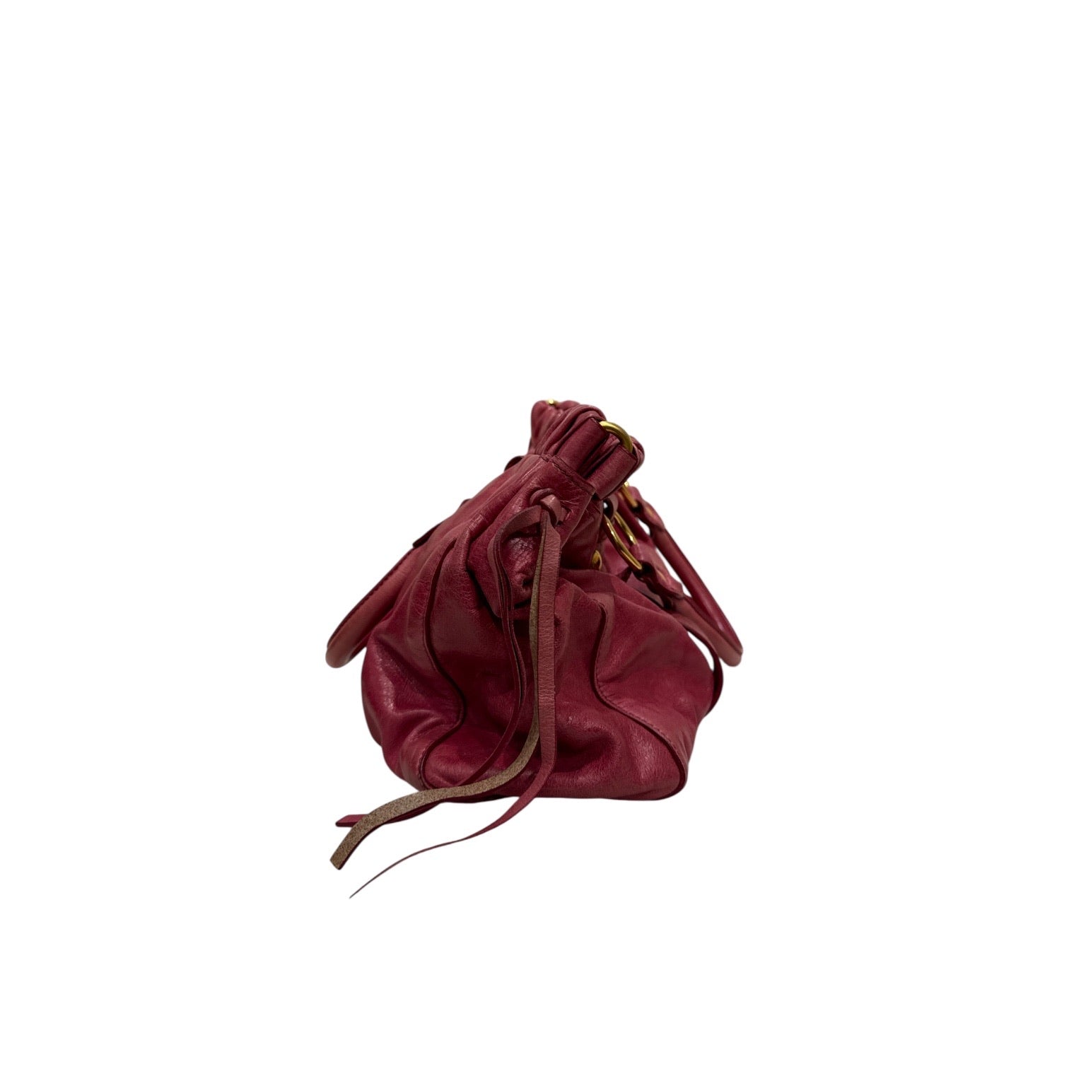 Miu Miu Vitello Lux Leather 2-Way Bag Rose Pink