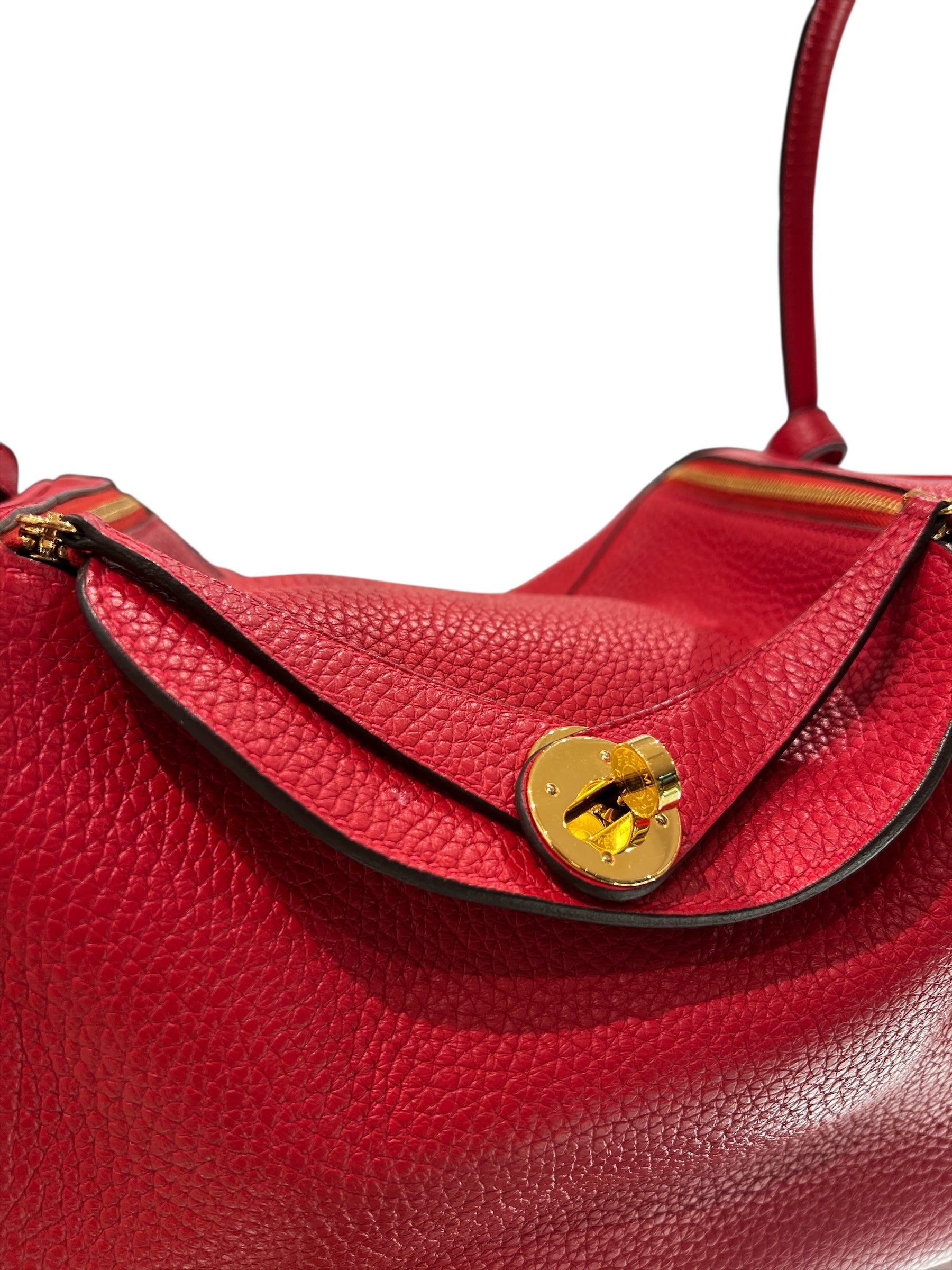 Hermes Lindy 26 Clemence Rouge STAMP A