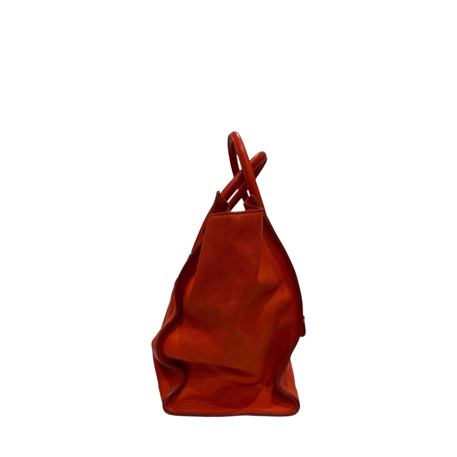 Celine Luggage Tote Bag Calfskin Orange