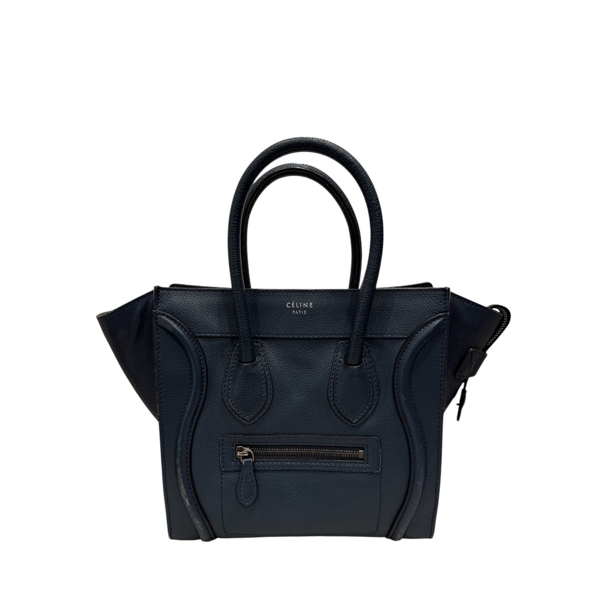 Celine Luggage Tote Bag Calfskin Blue