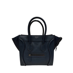 Celine Luggage Tote Bag Calfskin Blue