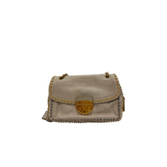 Prada Studded Shoulder Bag Calfskin Cream